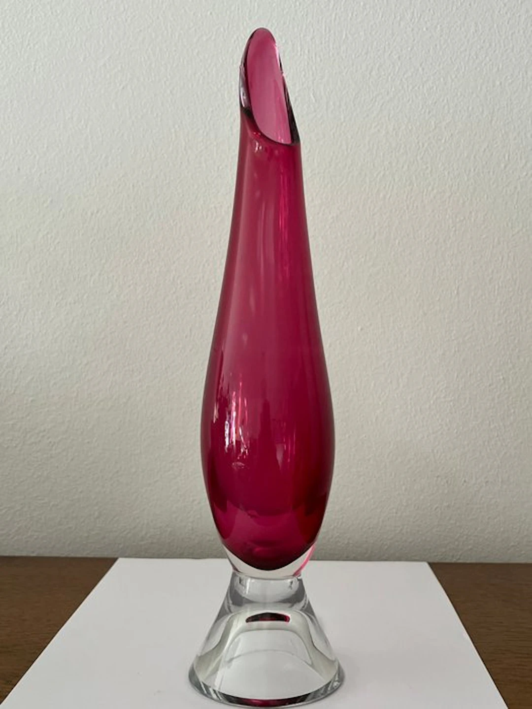 Flygsfors - Vase - Height: 31 cm - Glass - Used, in good condition