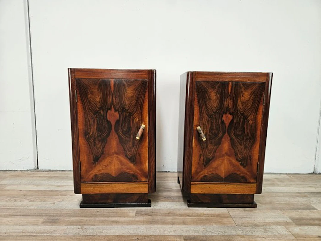 Nightstand (2) - Refined Art Deco bedside tables in...