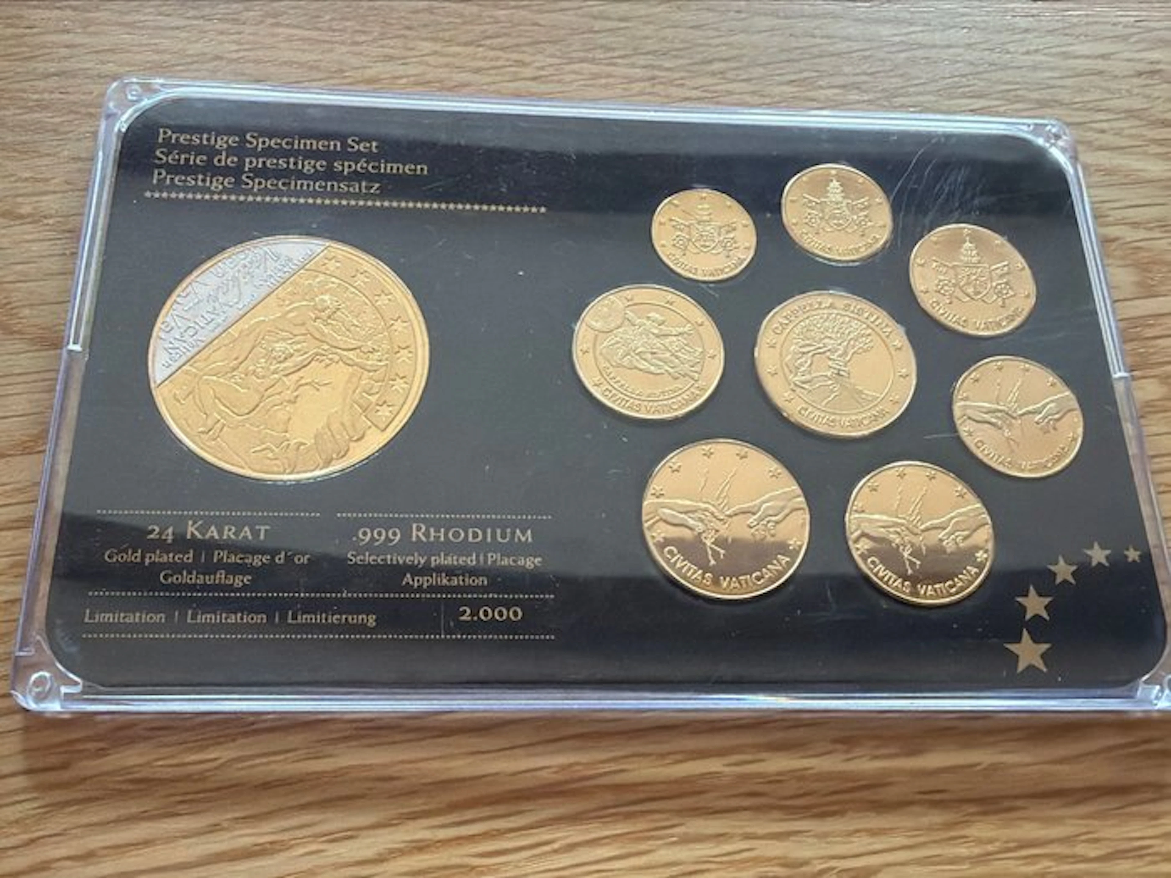 Vatican. Prestige Edelmetall Satz Vatikan 24 Karat Gold...