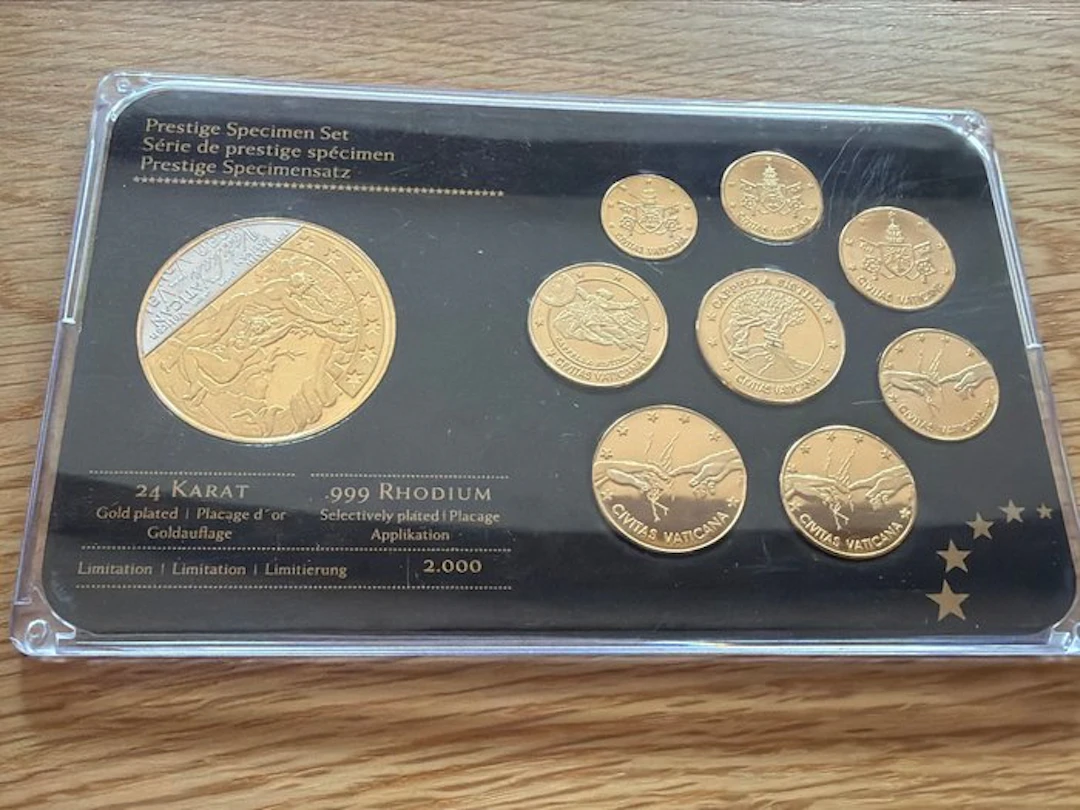 Vatican. Prestige Edelmetall Satz Vatikan 24 Karat Gold...