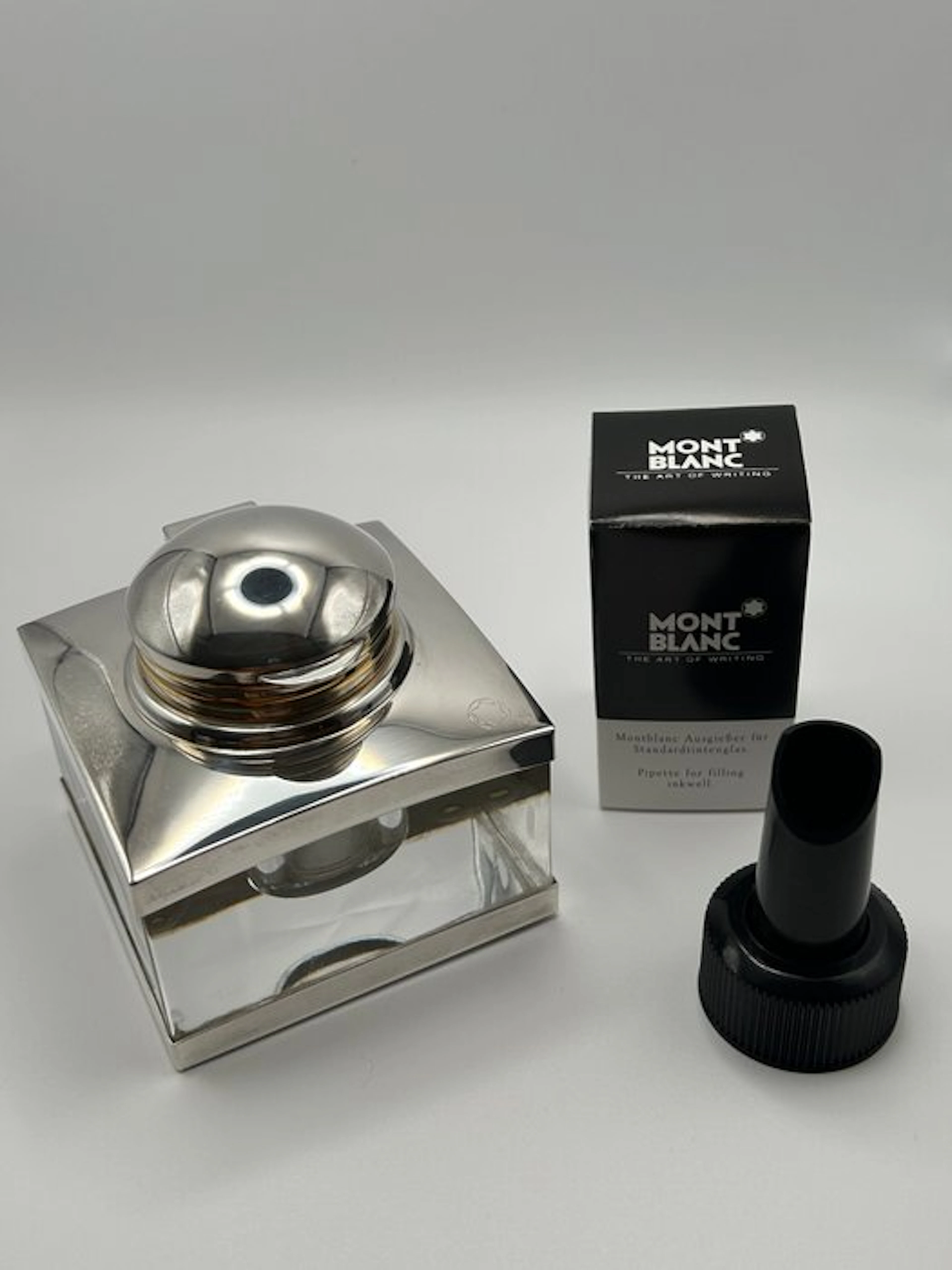 Montblanc - Inkwell - .925 silver, Crystal
