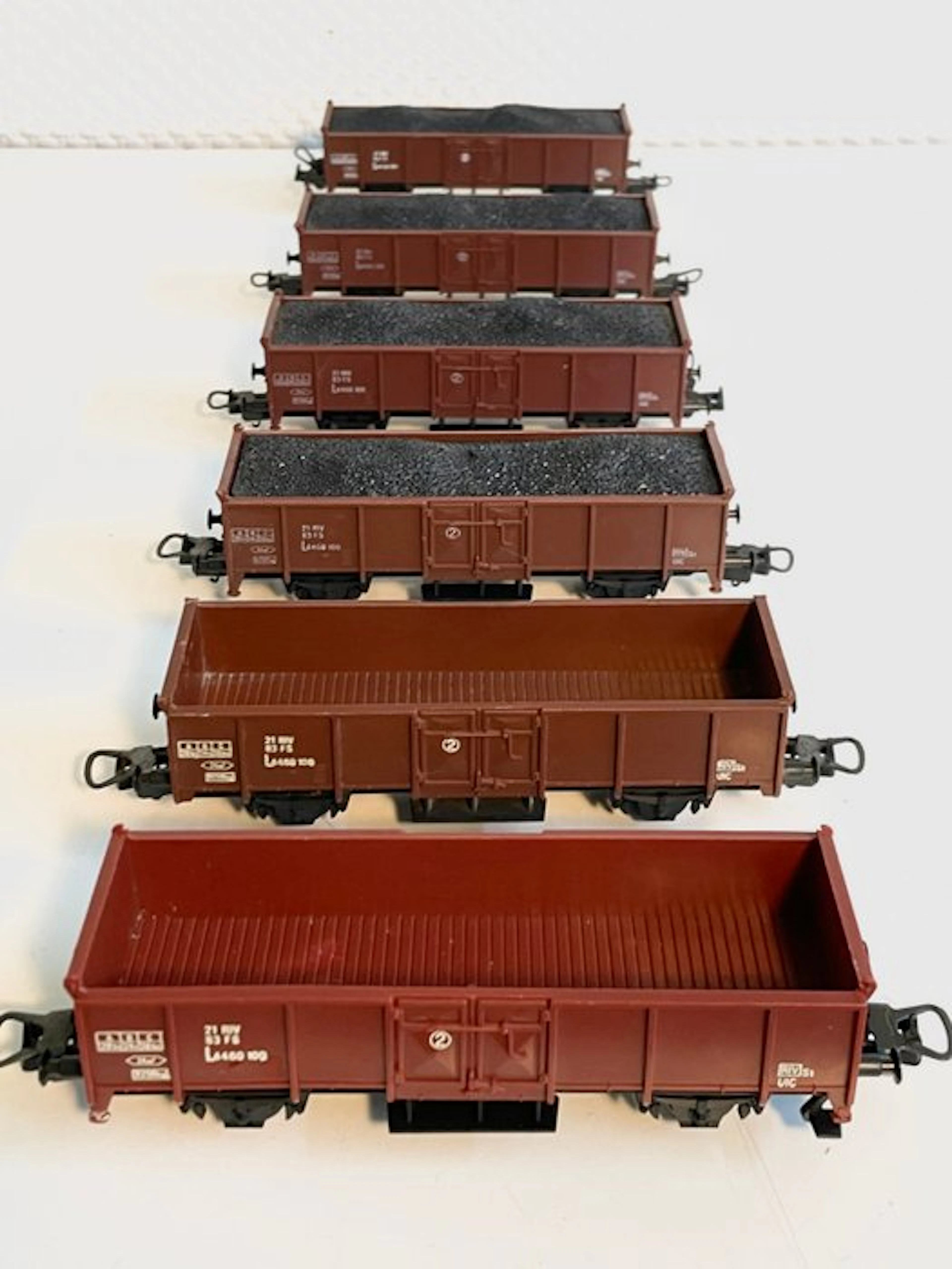 Lima H0 - Model train freight wagon set (6) - Set of 6 open-bed trucks