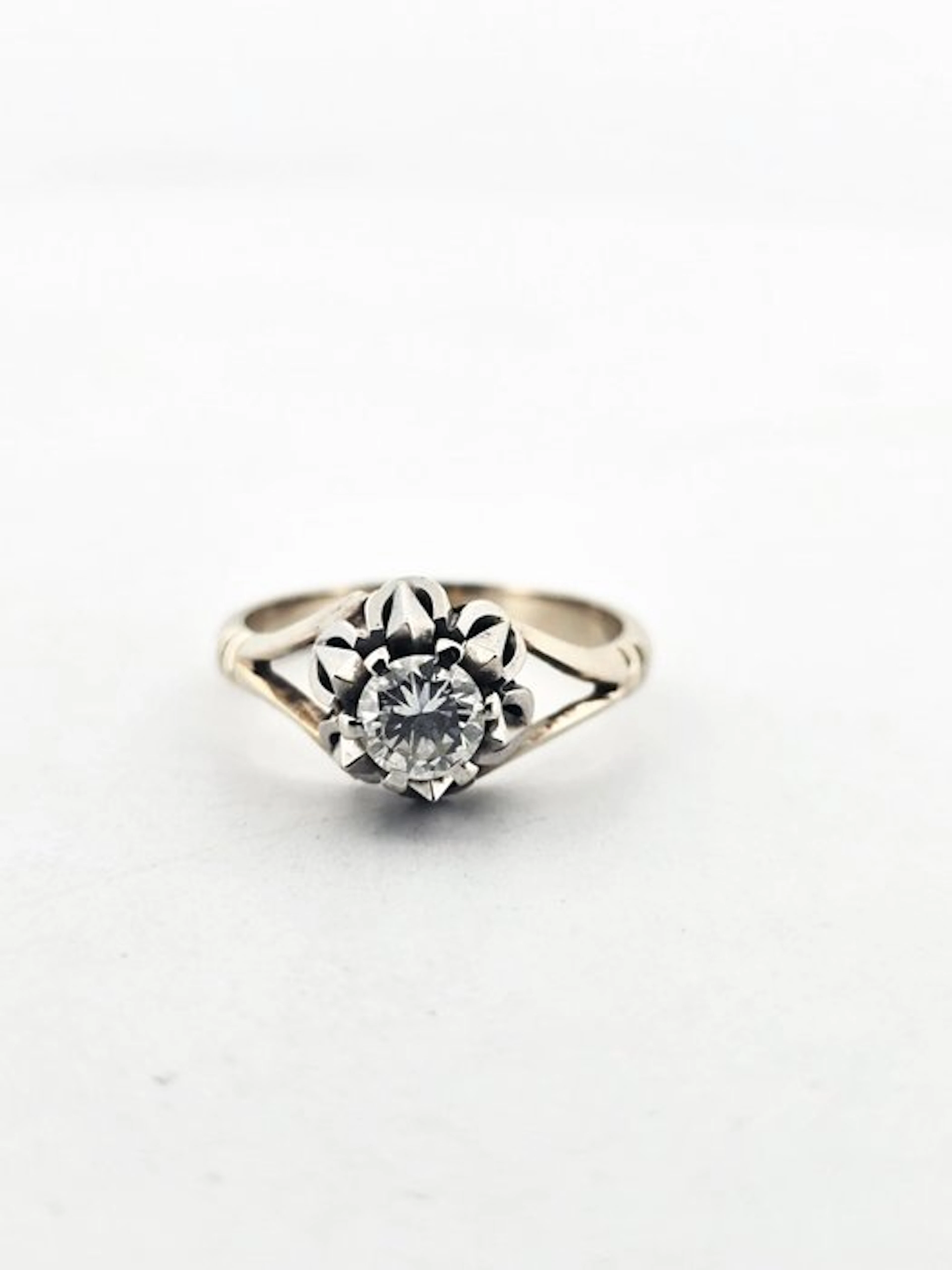 Ring - 18 kt. White gold - 0.50ct. tw. Diamond (Natural)