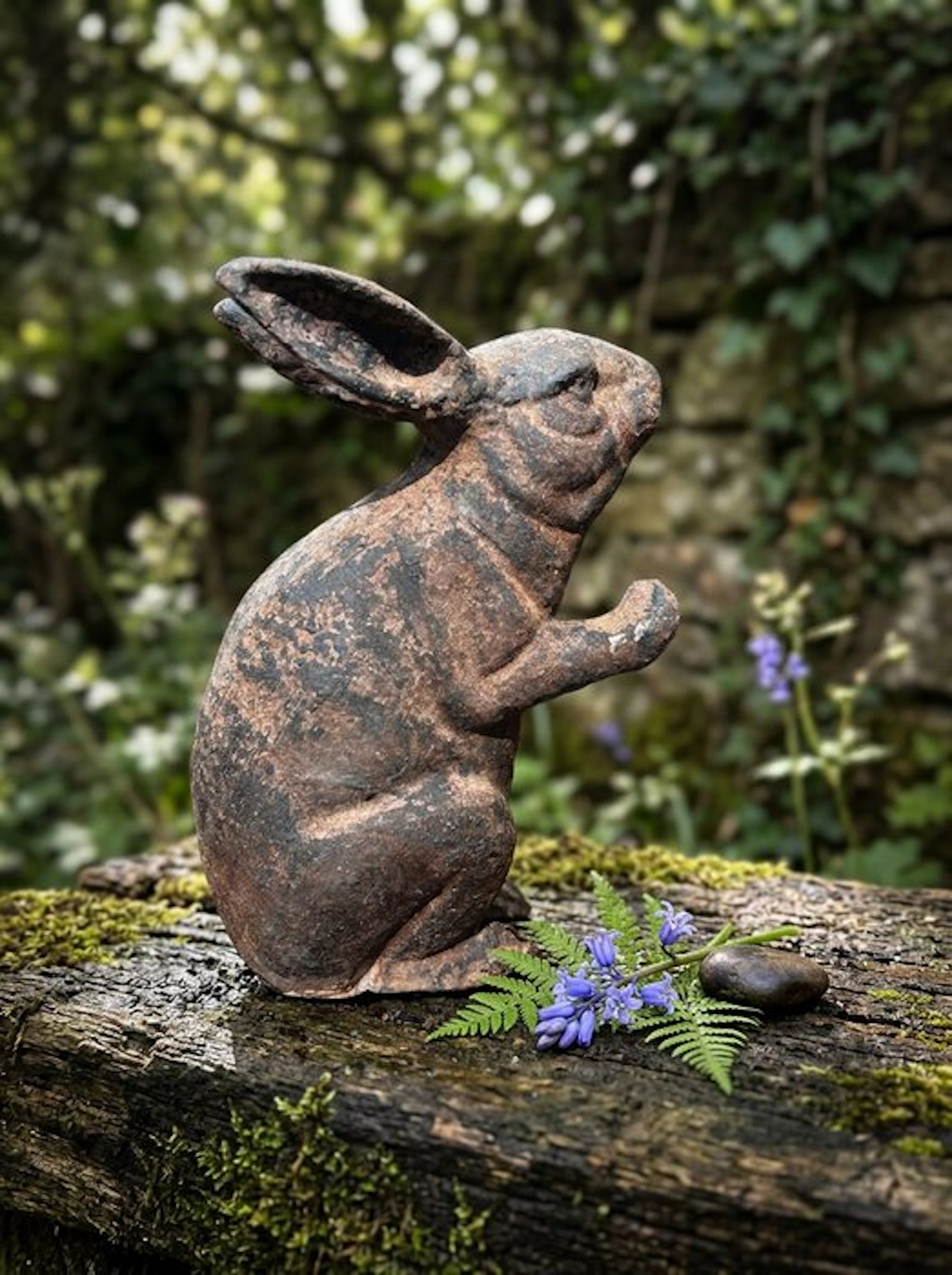 Decorative ornament - Europe - Cast Iron Rabbit Statue