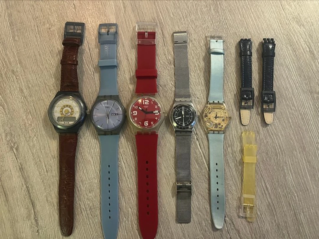 Lot van 5 Swatch Horloges + Bandjes. - Unknown - Unisex - 1990-1999
