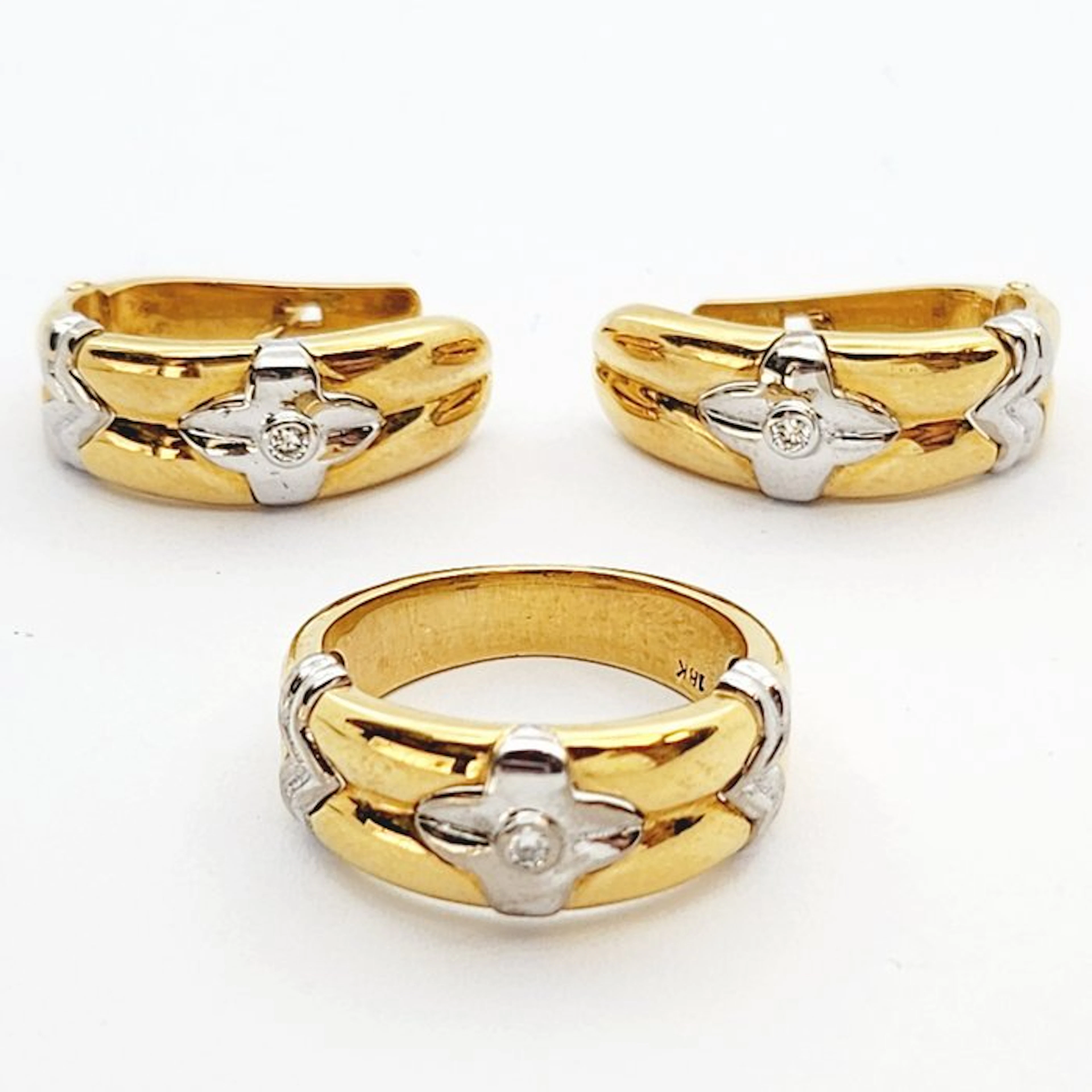 2 piece jewellery set - 18 kt