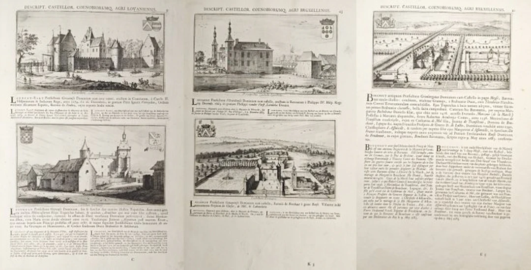 Jacob Le Roy (1633–1719) - Set of 3: Castles of Louvain Territory
