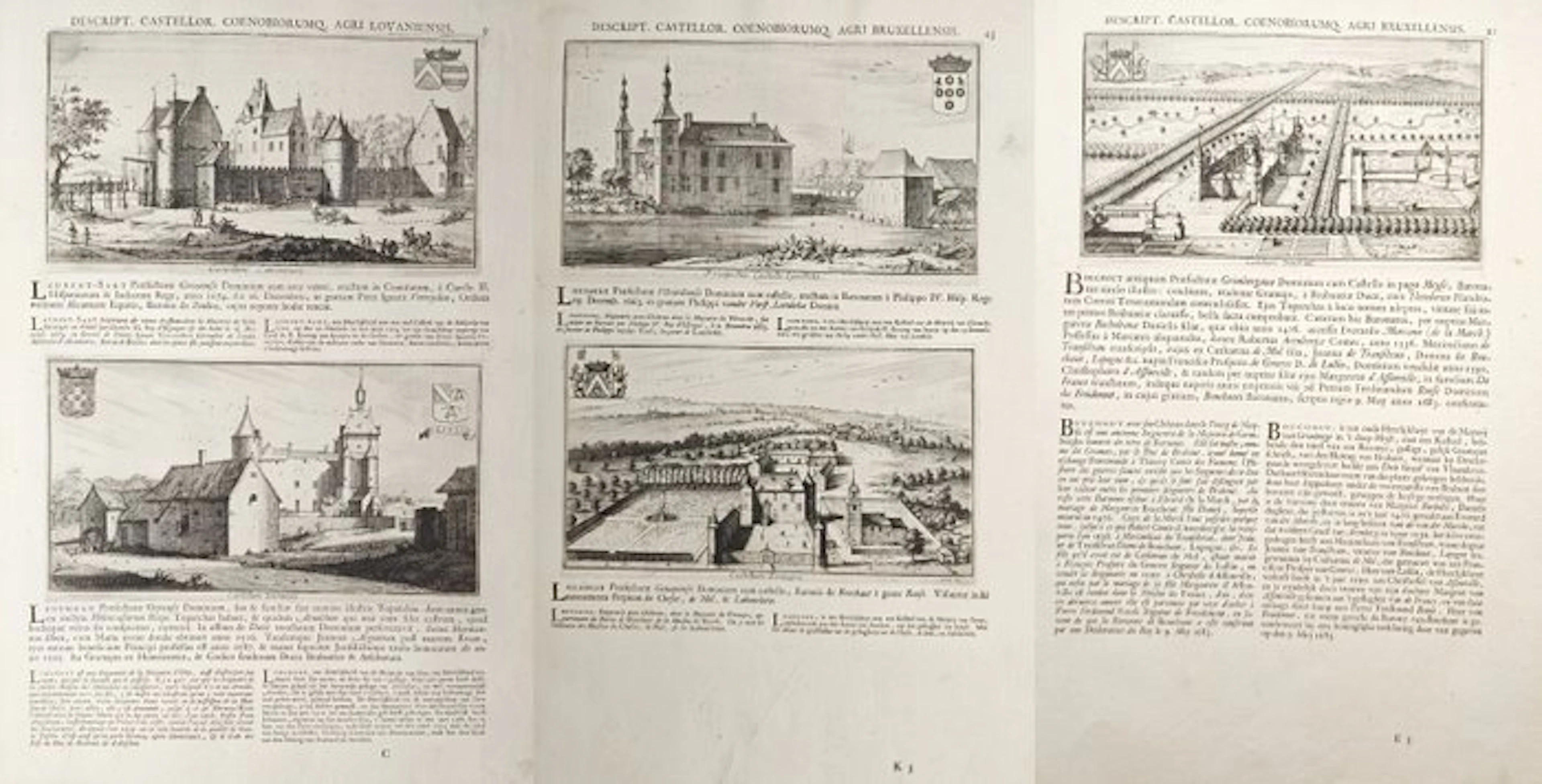 Jacob Le Roy (1633–1719) - Set of 3: Castles of Louvain Territory