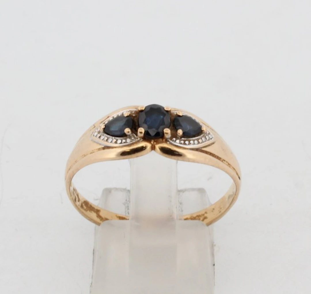 No reserve price - Ring - 18 kt. Yellow gold Sapphire - Sapphire