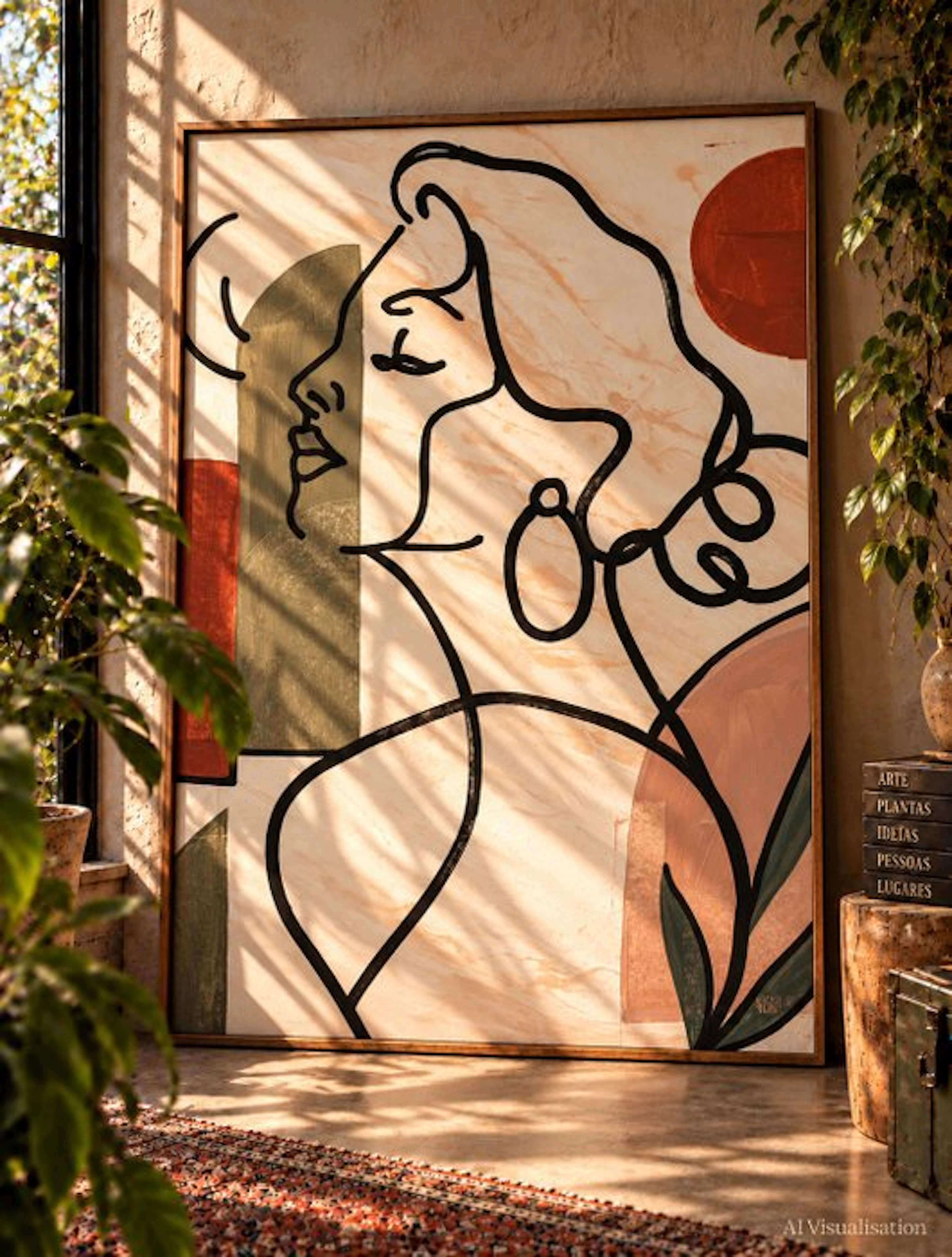 Claudia Fer.Lo - Terracotta - Acrylic on canvas 100 x 80 cm "XL"