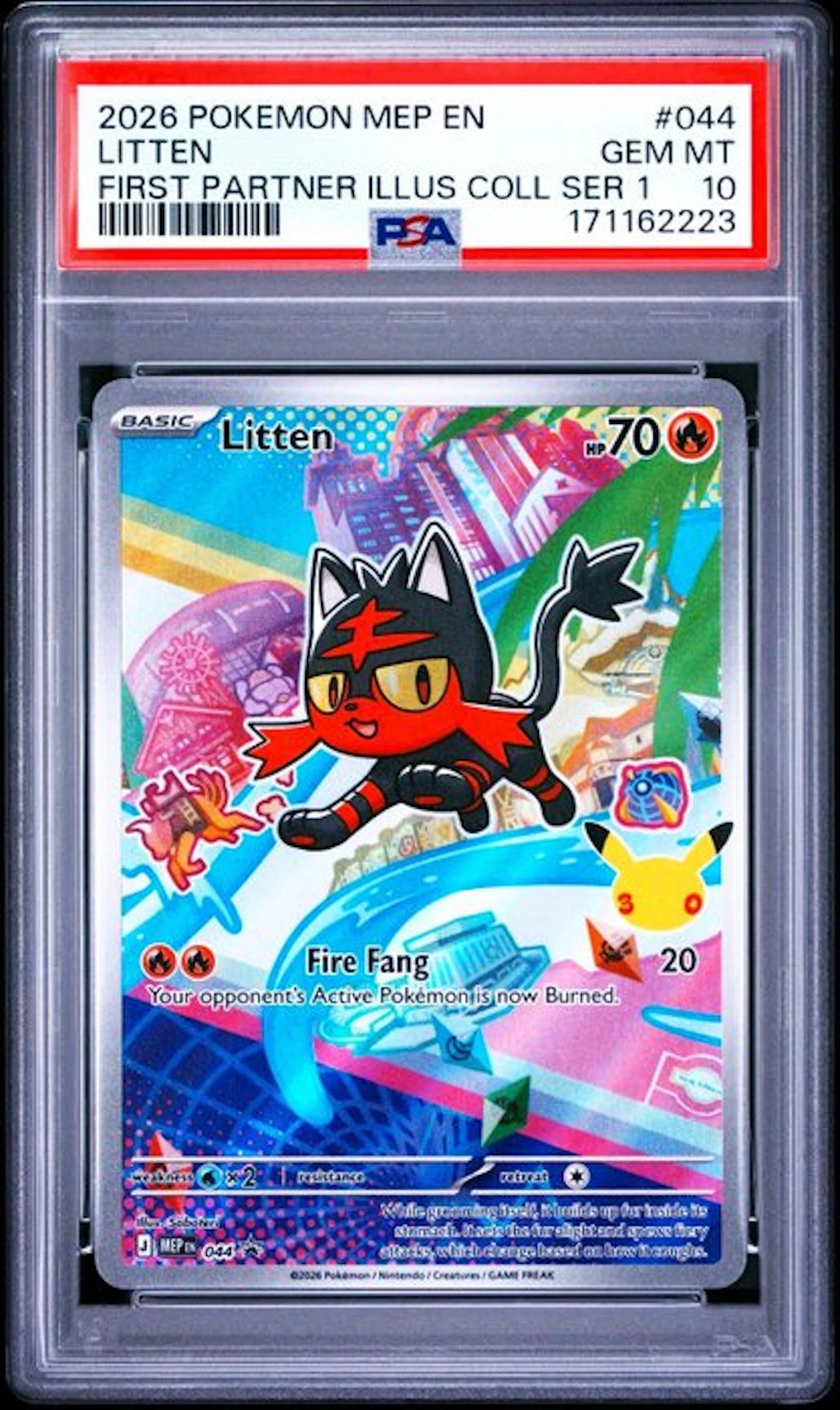 Pokémon - 1 Graded card - Pokémon - Litten 044 Promo card