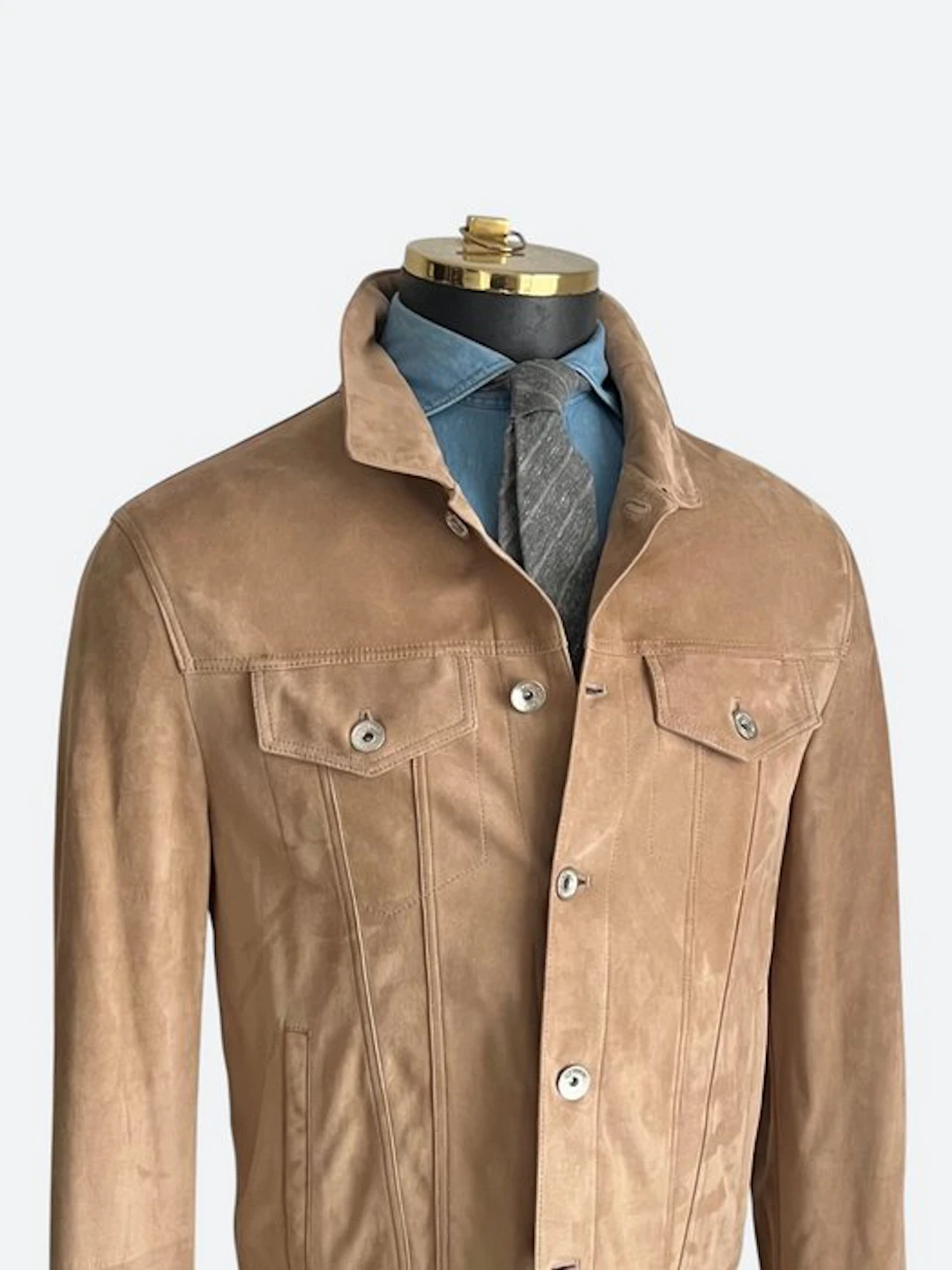 €6,500 Brunello Cucinelli Suede Four-Pocket Jacket...