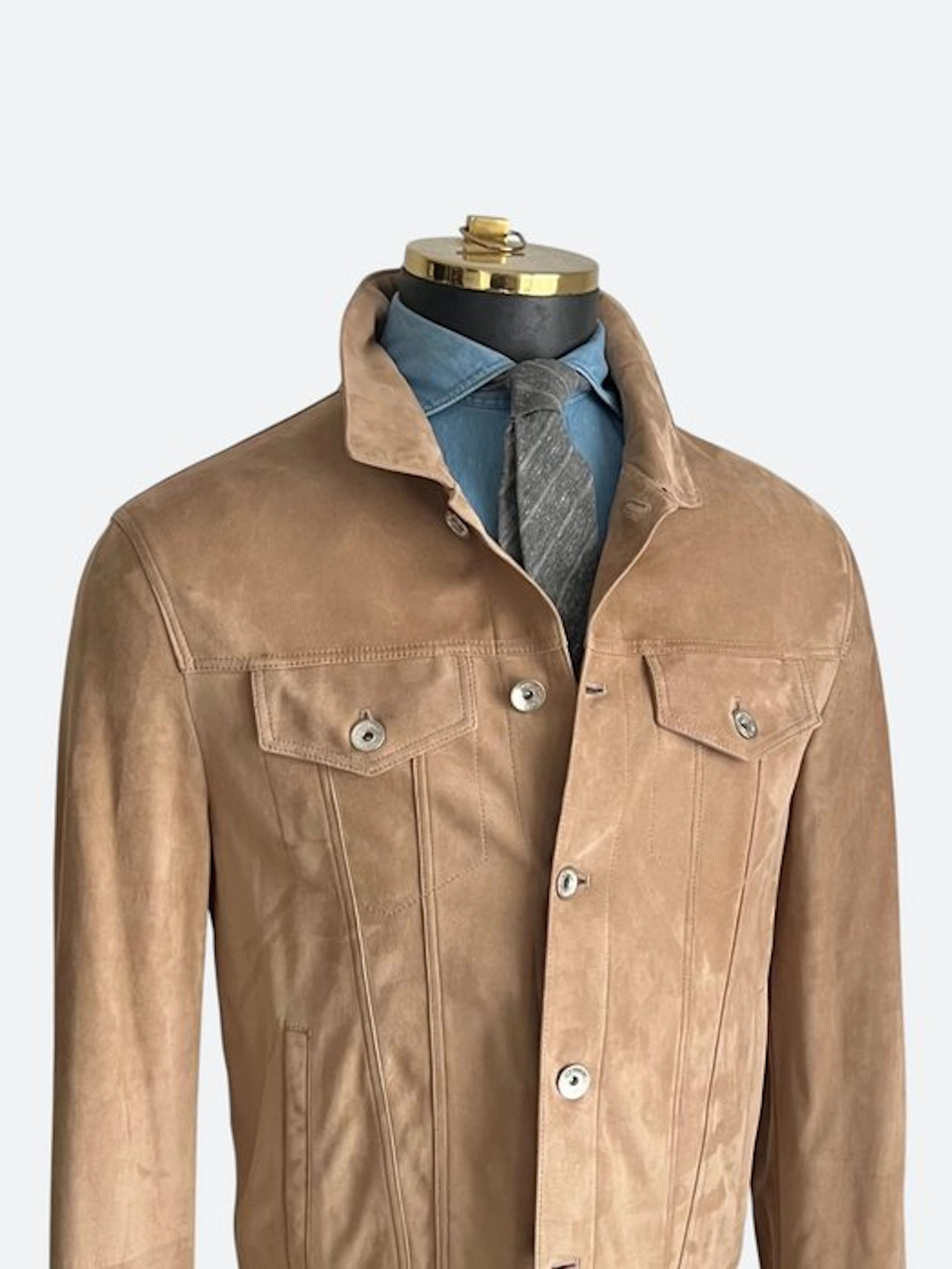 €6,500 Brunello Cucinelli Suede Four-Pocket Jacket...