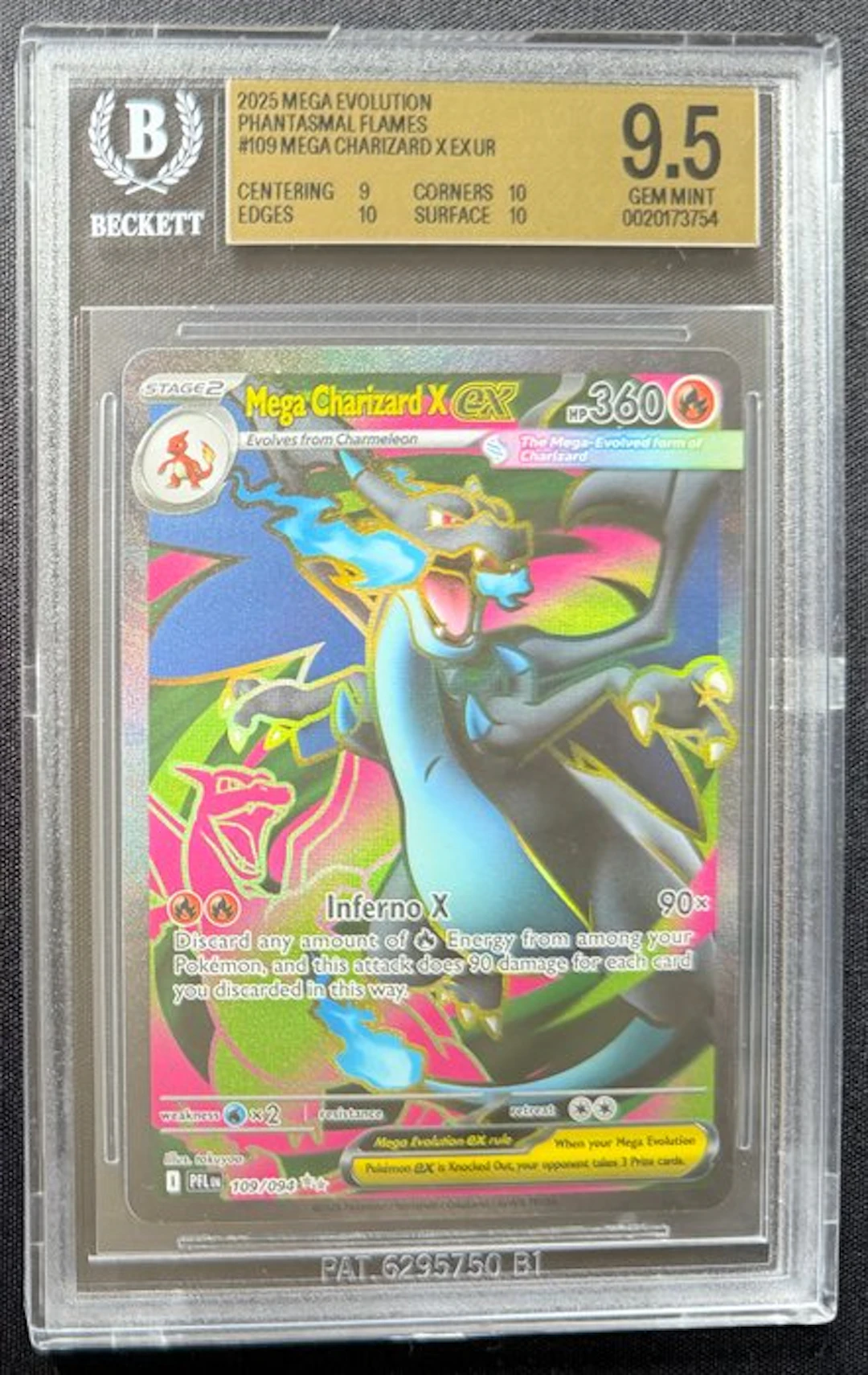 Pokémon - 1 Graded card - Mega Charizard X EX UR (Mega...