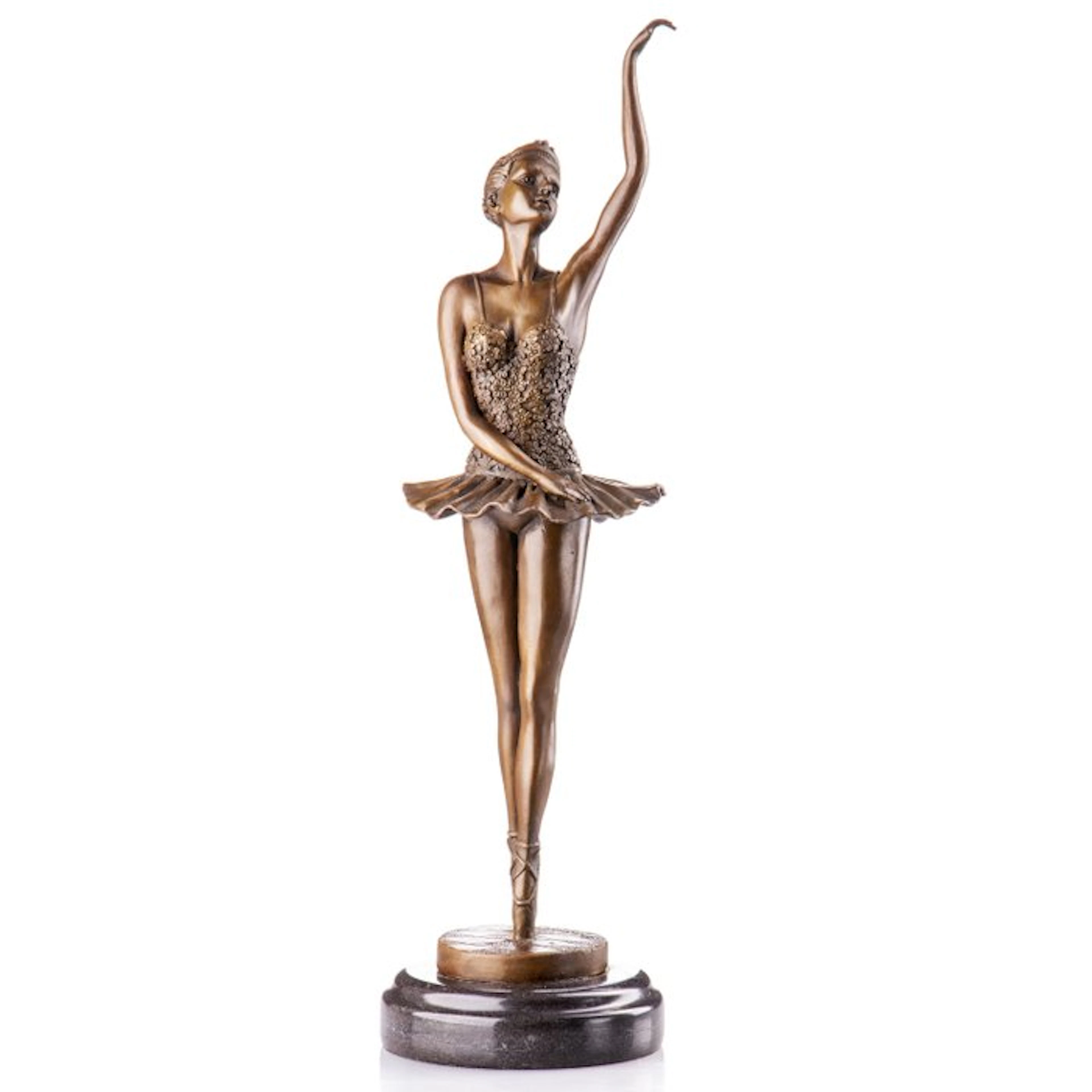 Figure - Bronzefigur Ballerina XXL 41CM - Bronze, Marble