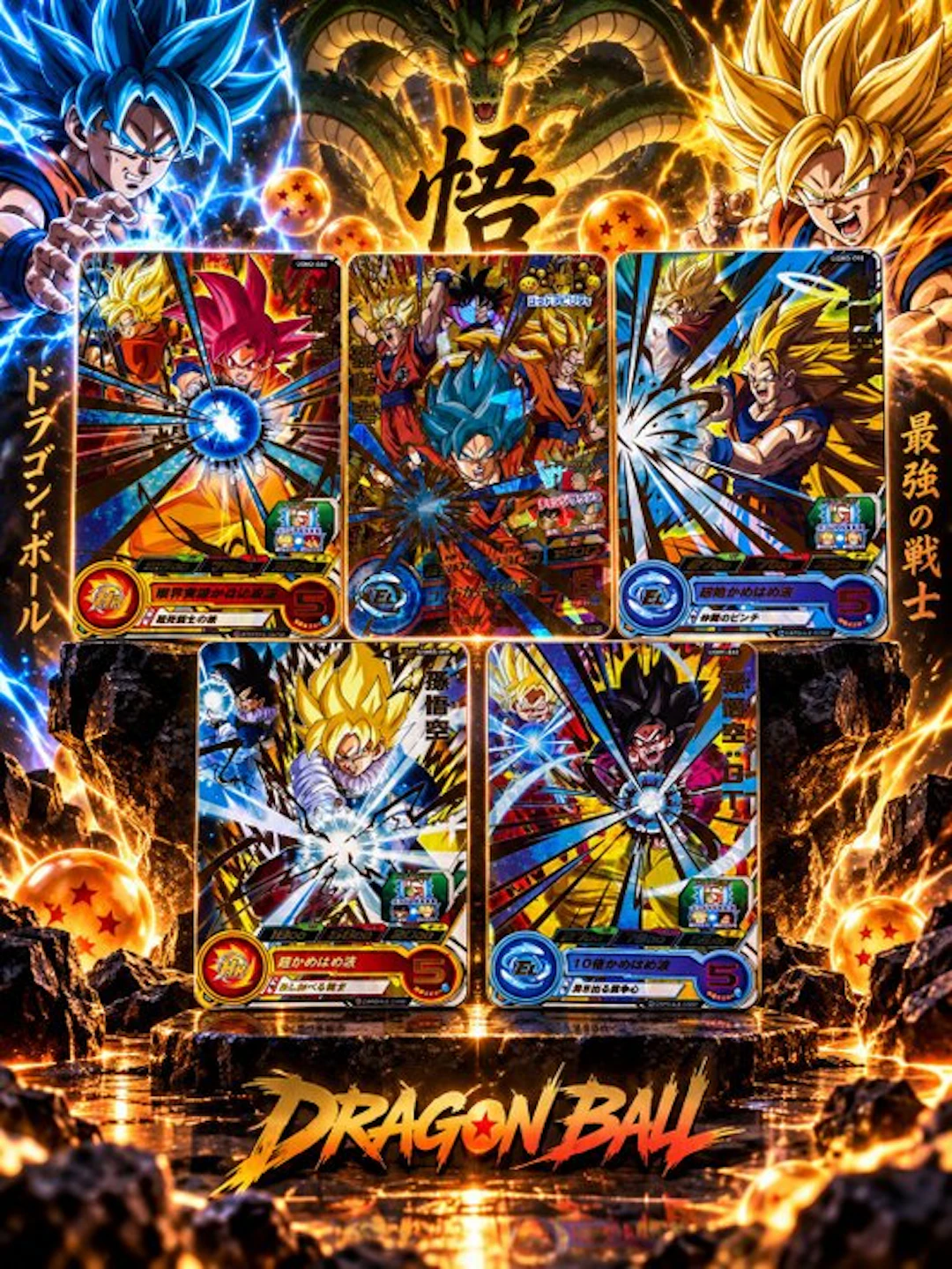 Bandai - 5 Card - Dragon Ball