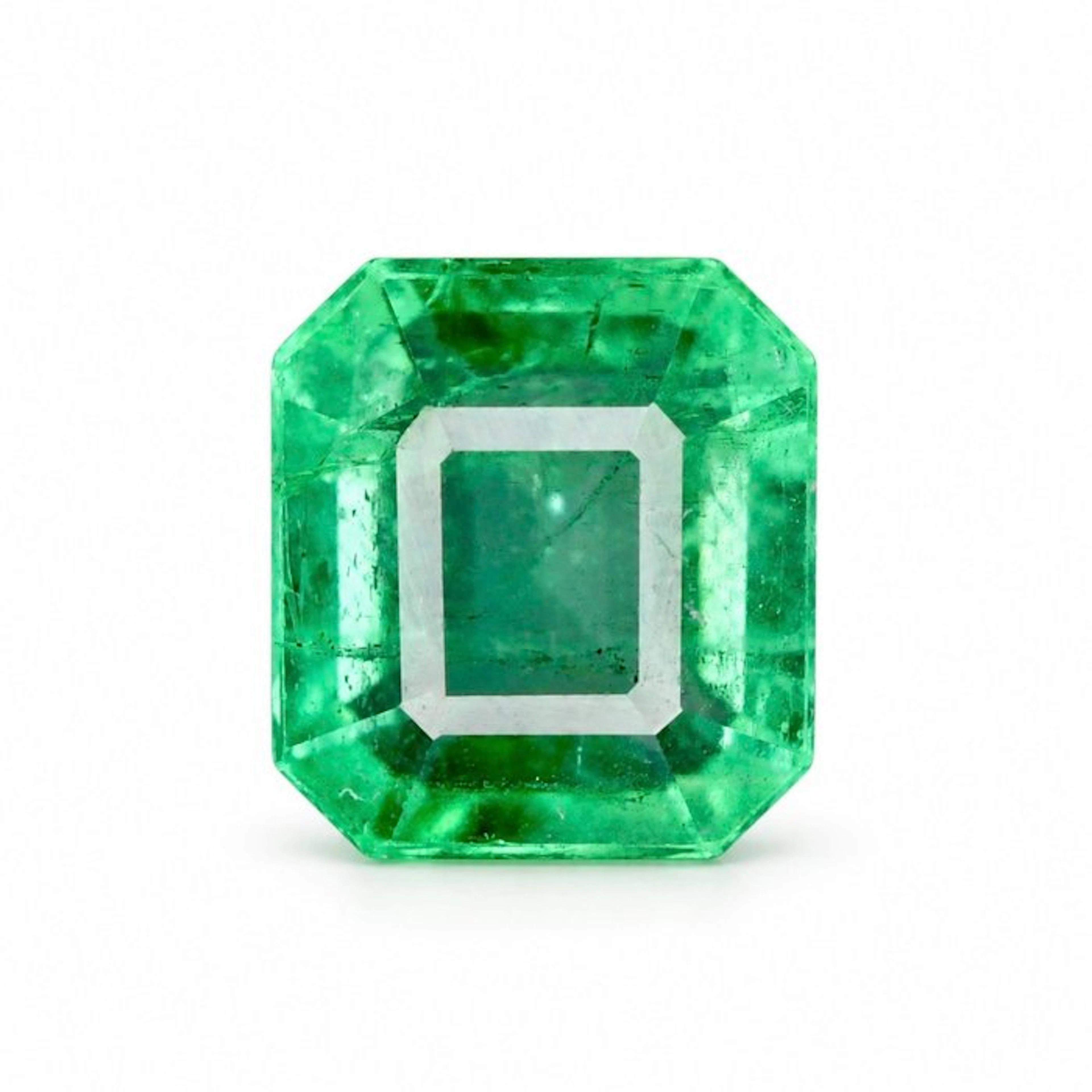 No reserve price Green Emerald - 0.88 ct - International...