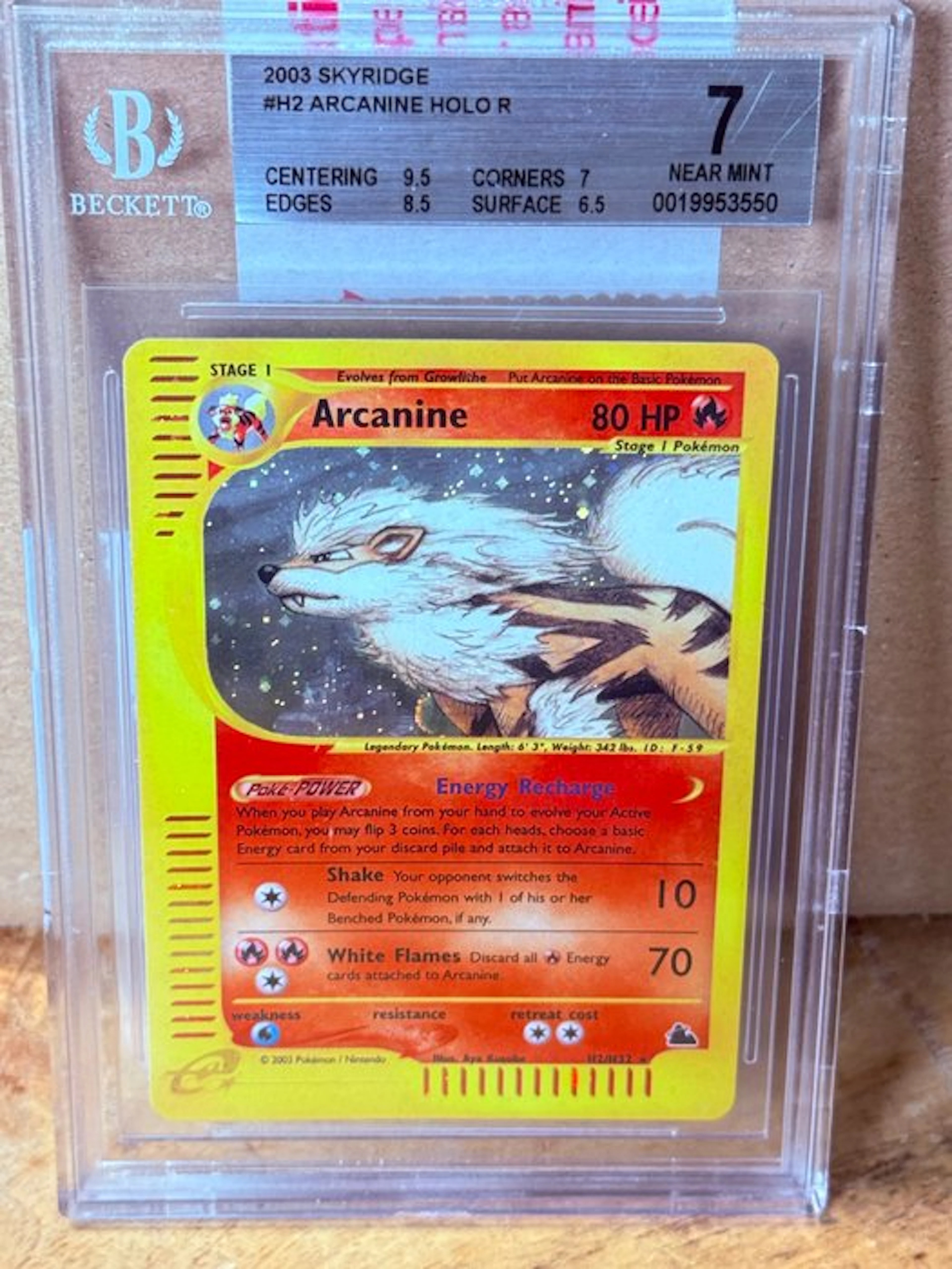 Pokémon - 1 Graded card - Arcanine H2 Holo - Beckett 7...
