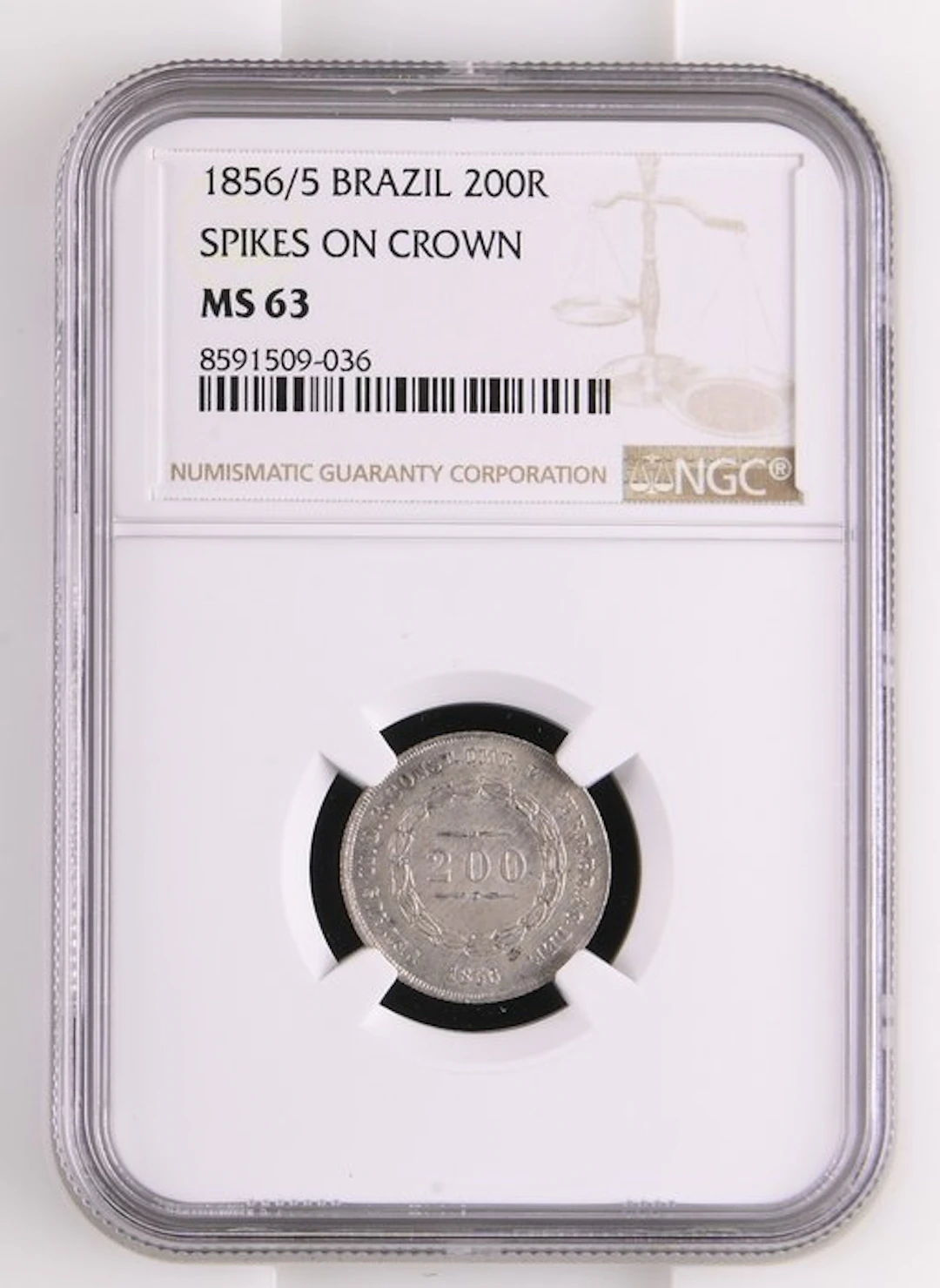 Brazil. 200 Reis 1856/5