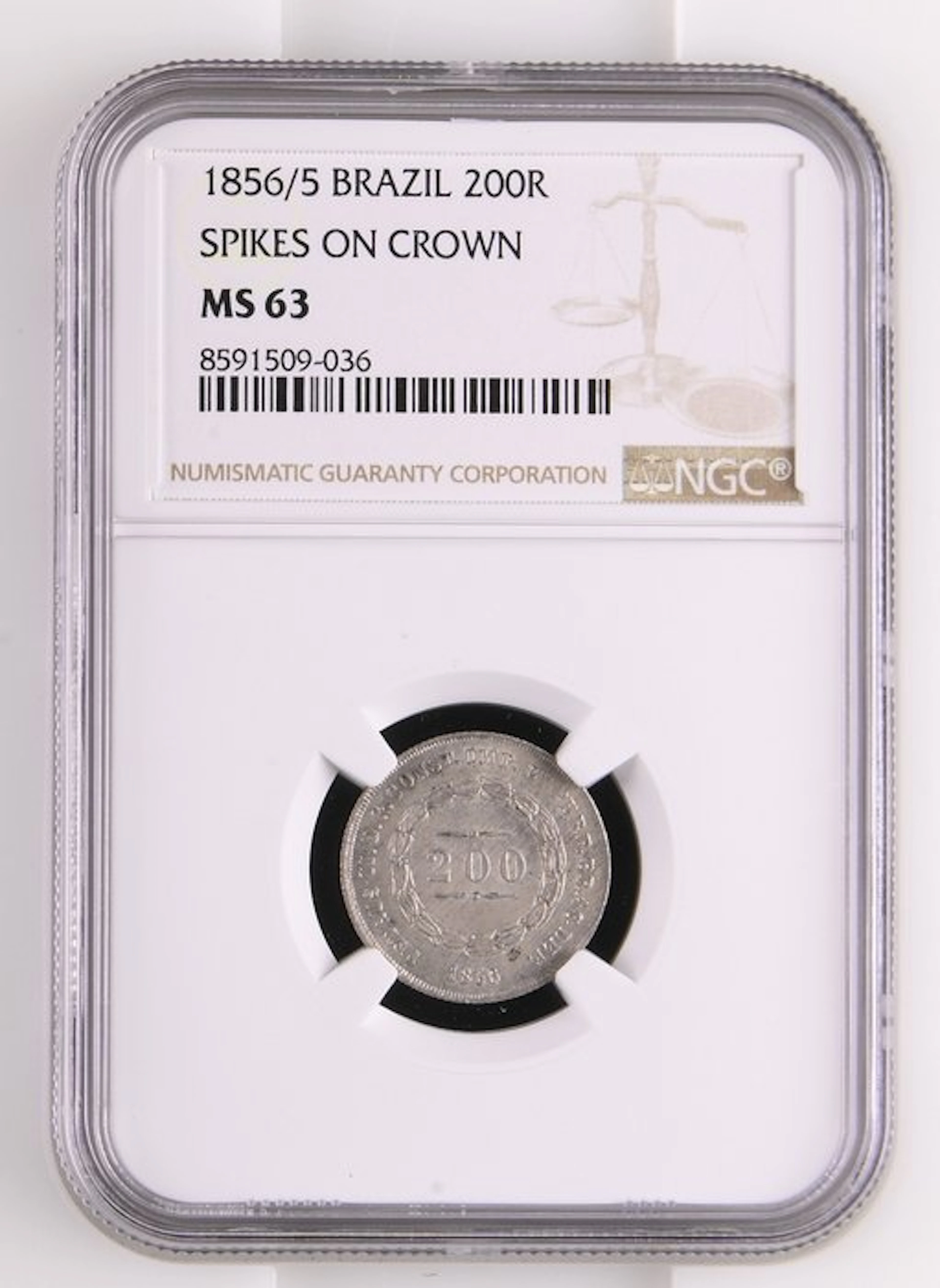 Brazil. 200 Reis 1856/5