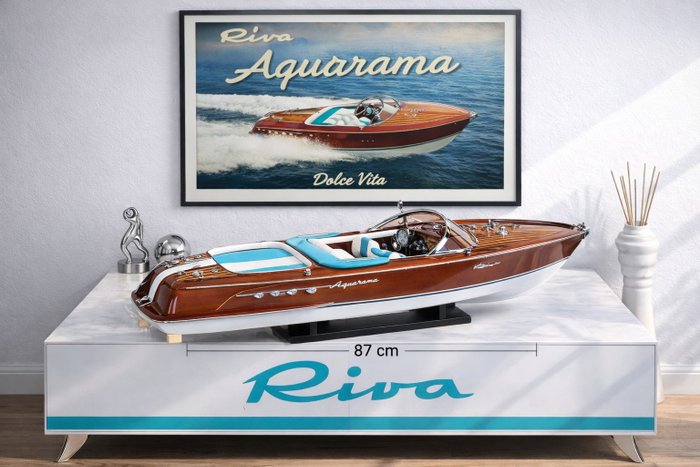 GRANDE maquette de luxe Riva Aquarama bois 87cm 1:10