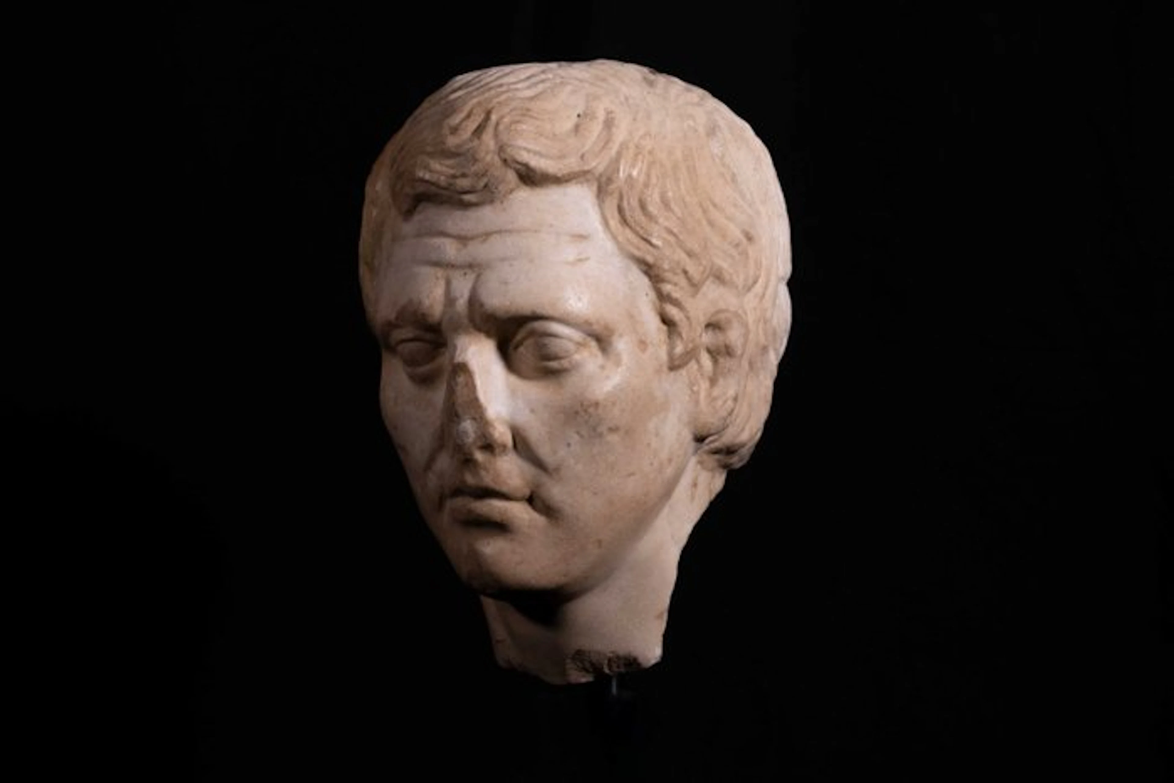 Ancient Roman Head of the Greek playwright Menander