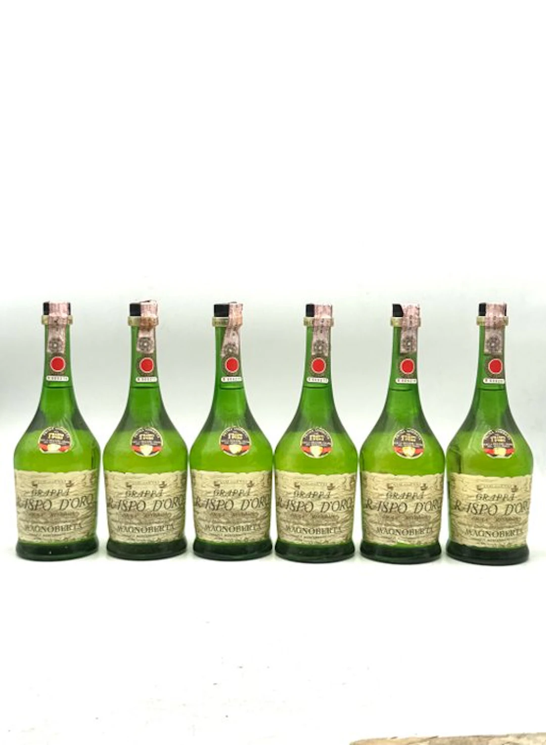 Magnoberta - Grappa Raspo d'Oro Gran Riserva - b. 1970s - 75cl - 6 bottles