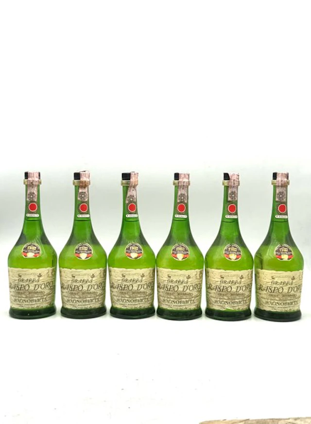Magnoberta - Grappa Raspo d'Oro Gran Riserva - b. 1970s - 75cl - 6 bottles