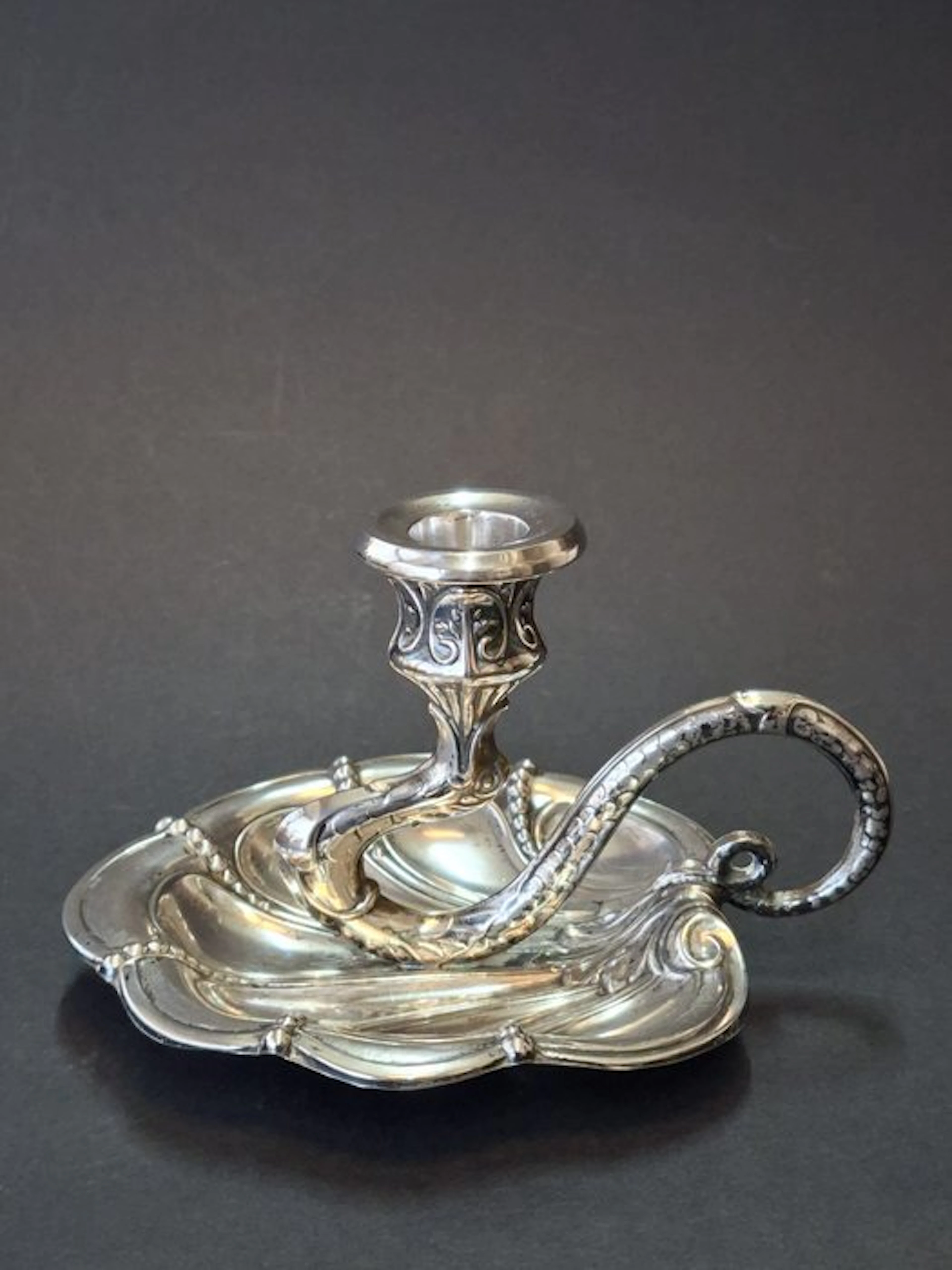 Taperstick - .800 silver - Silver Chamberstick