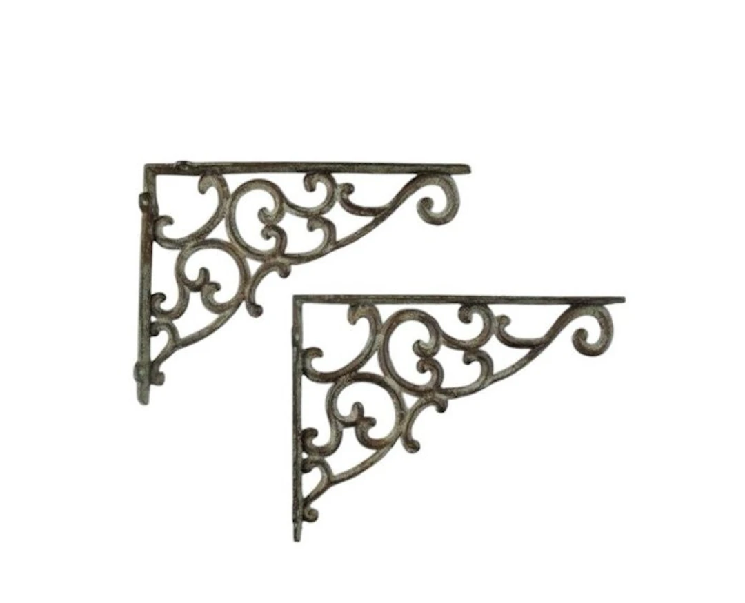 Wall shelf bracket (2) - Cast iron