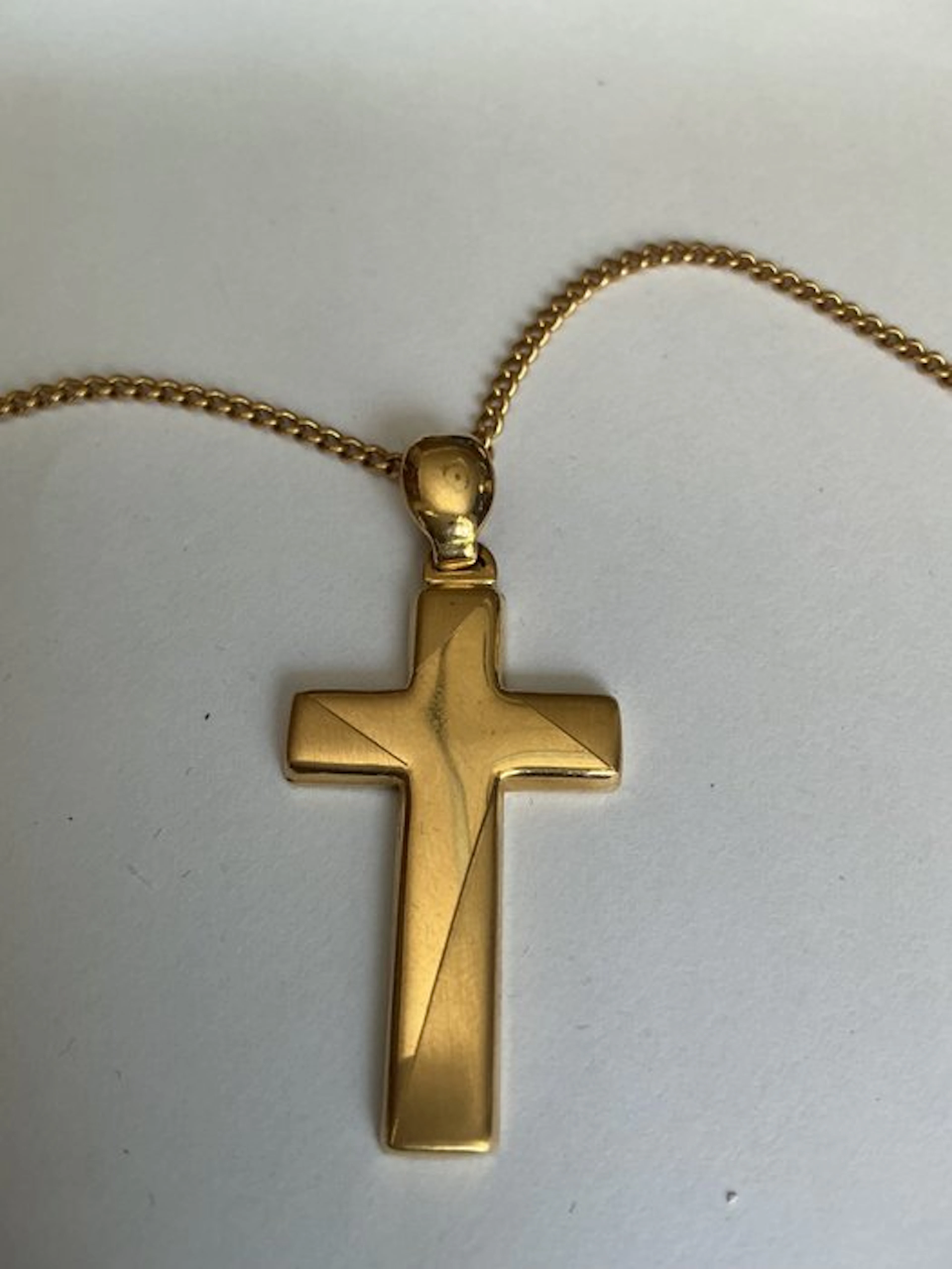 Necklace with pendant - 18 kt. Yellow gold - Croce