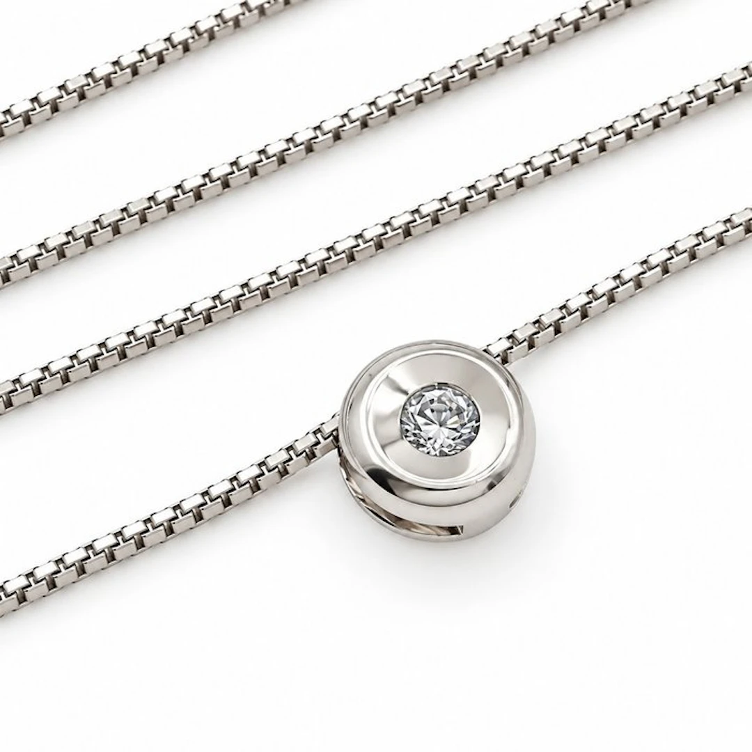 Necklace with pendant - 18 kt