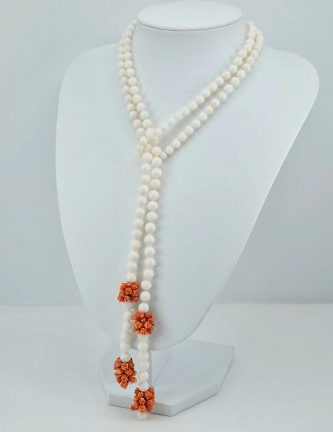 Coral - Silver - Necklace - White Coral