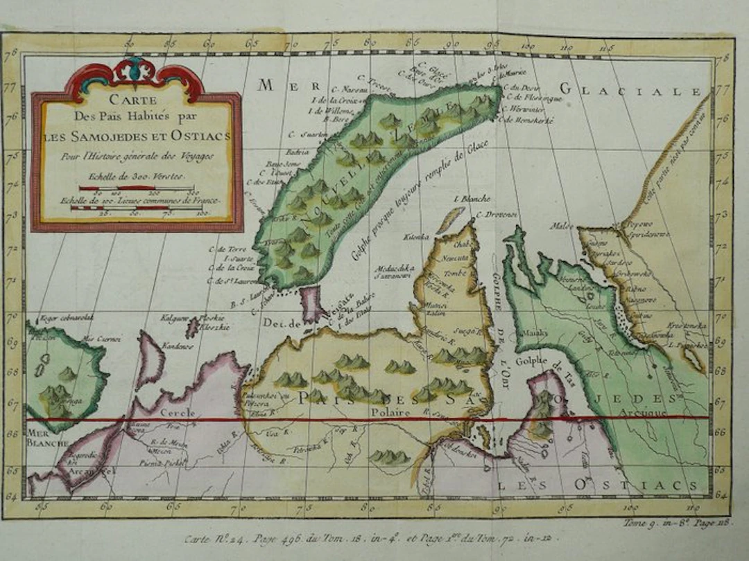 Russia - Nova Zembla; Jacques Nicolas Bellin - Carte des...