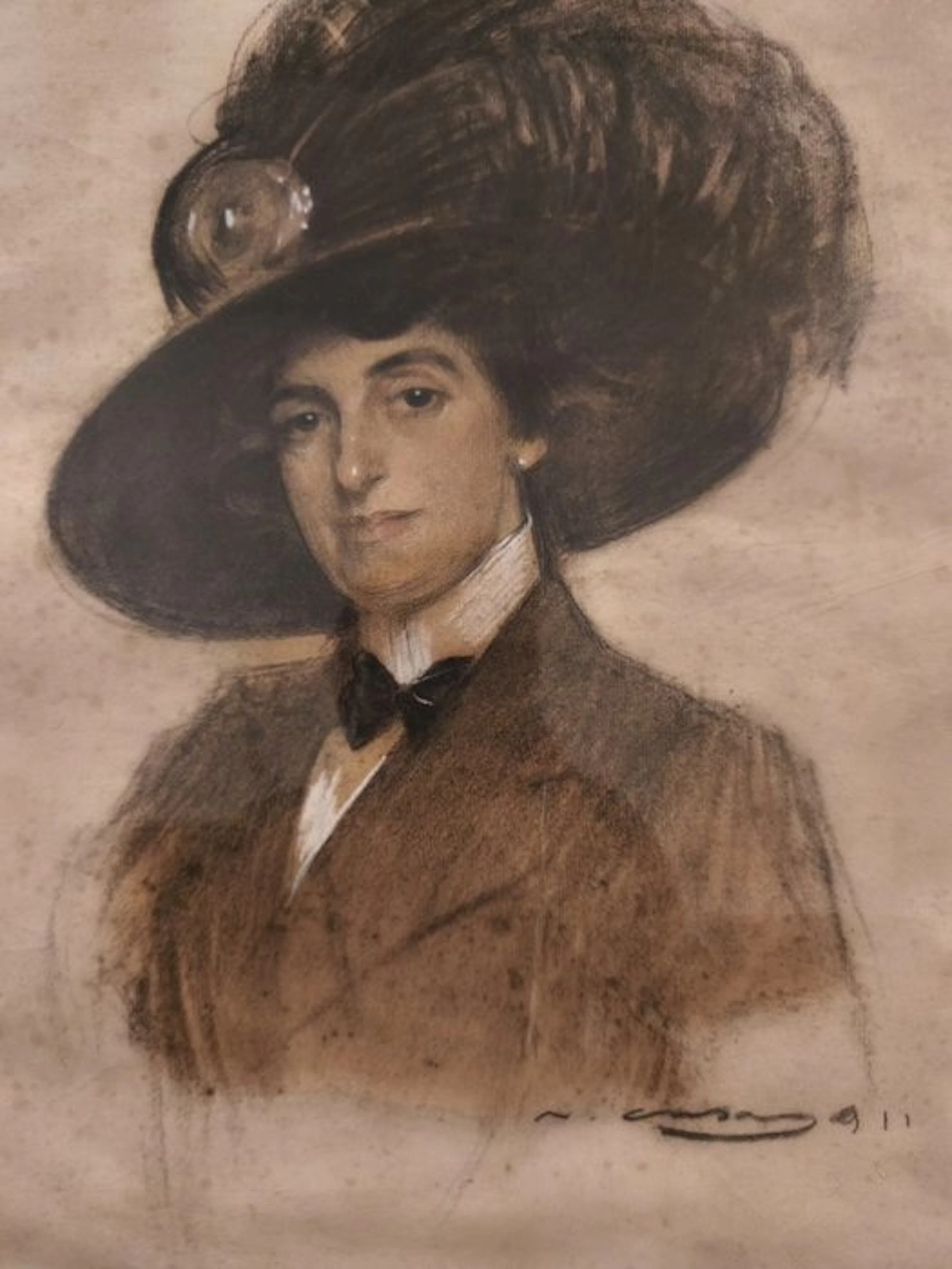 Ramón Casas y Carbó (1846 - 1932) - Retrato de Julia Peraire