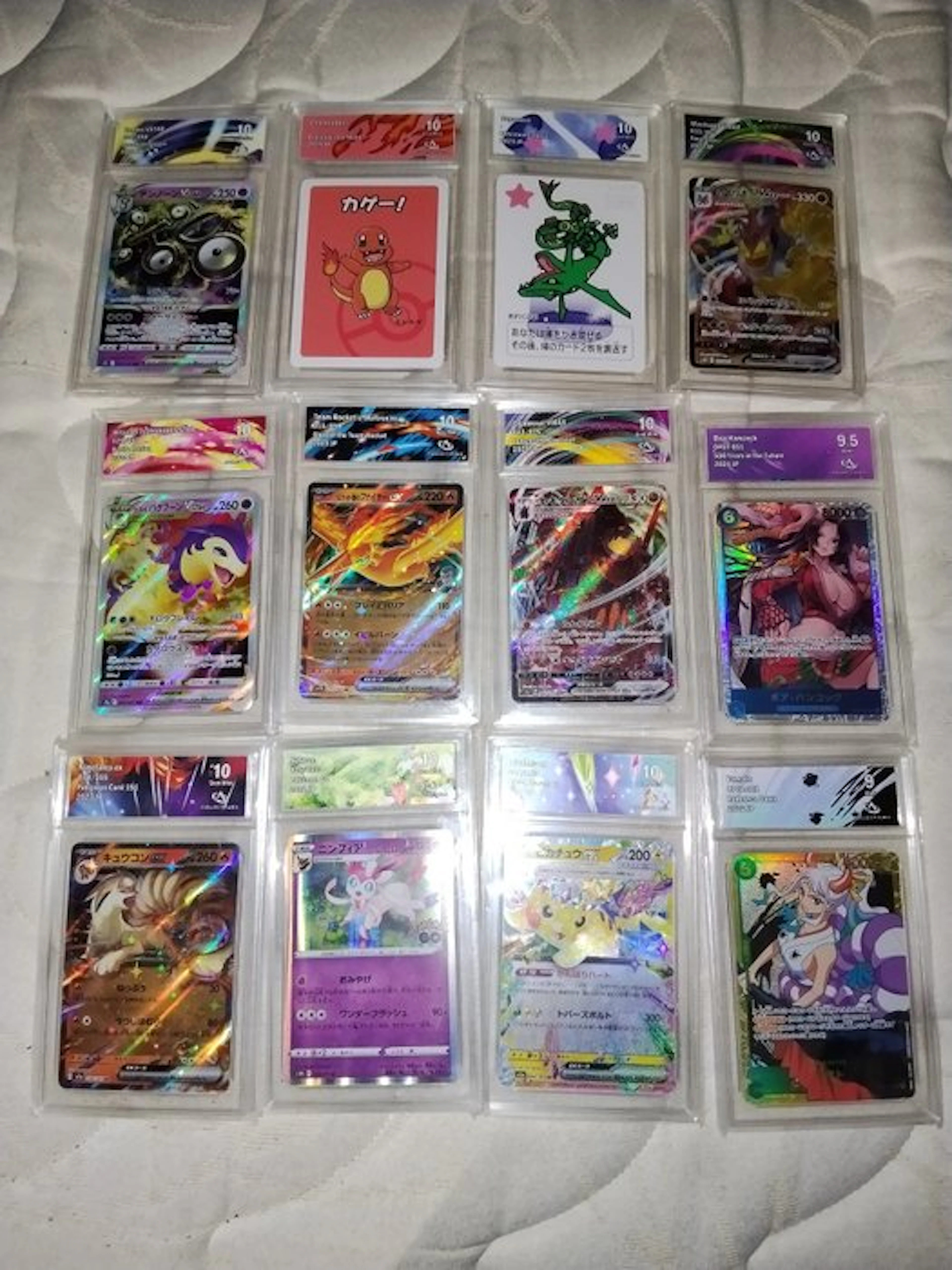 Pokémon, One Piece - 12 Graded card - Unown Foil...