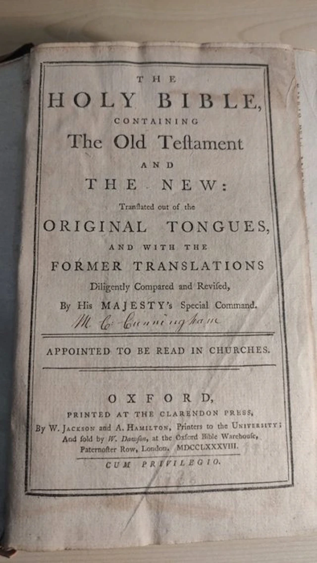 The Holy Bible King James - 1788
