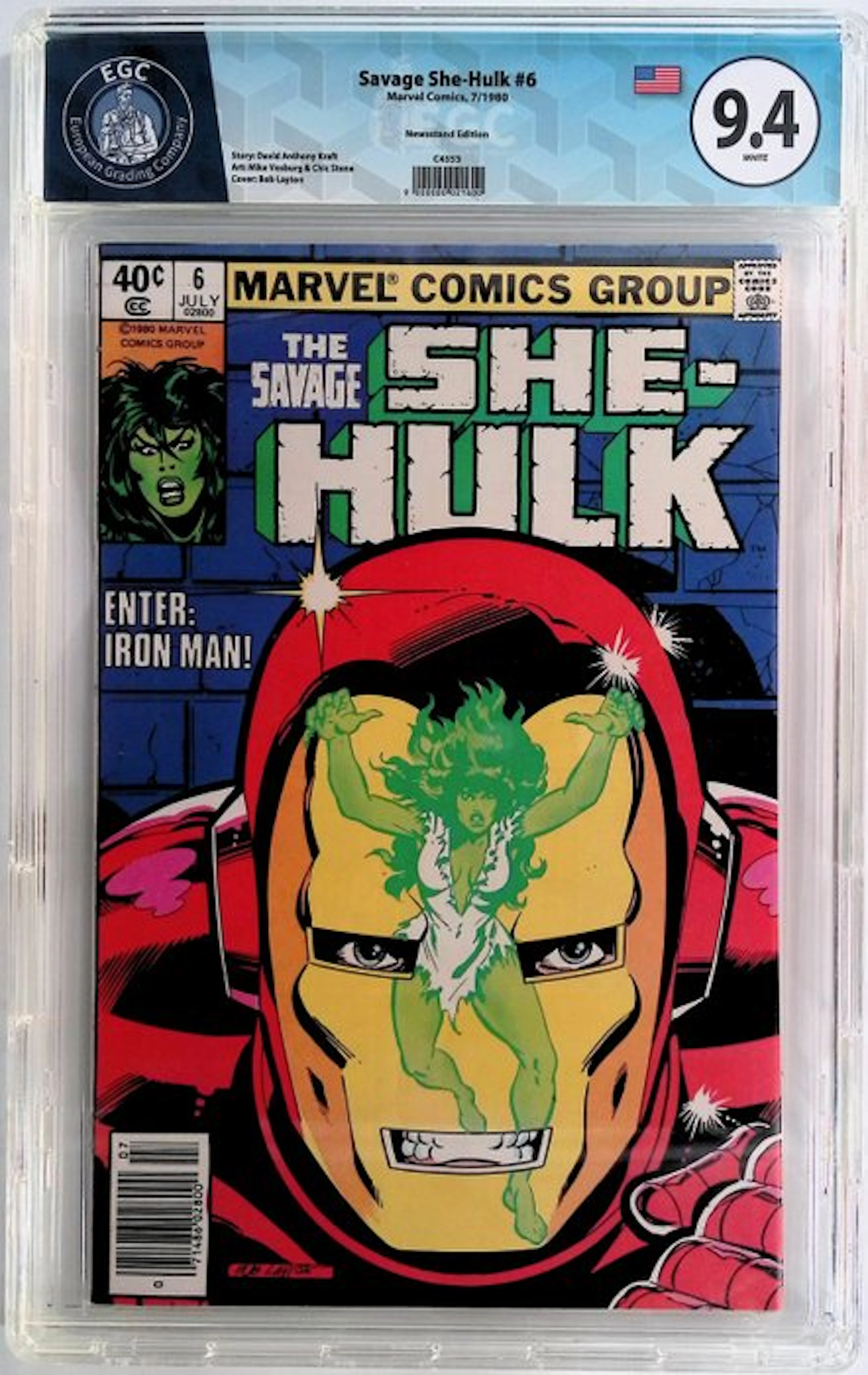 Savage She-Hulk #6 - EGC 9.4 - Newsstand Edition - 1...