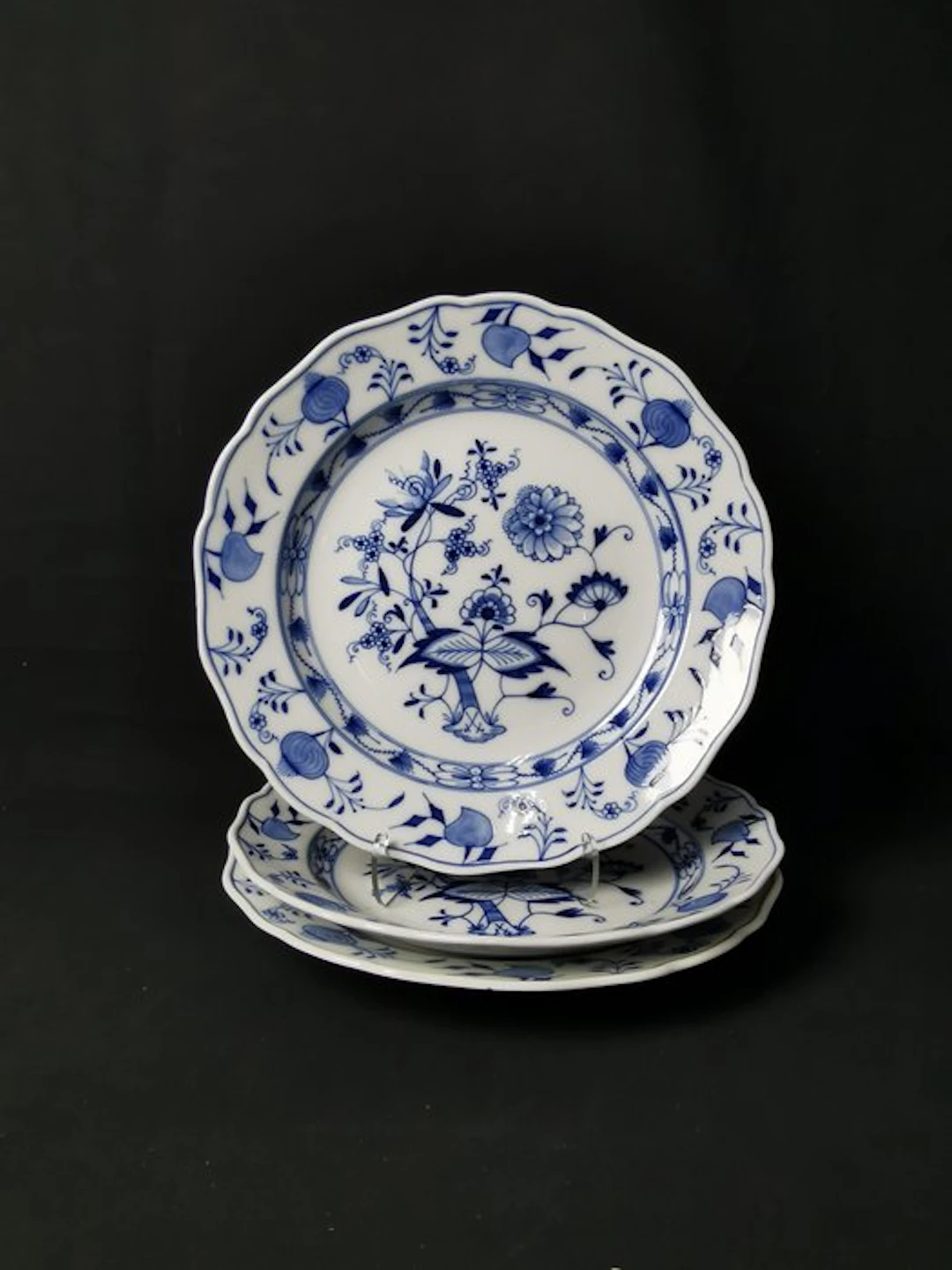 Meissen - Cipolla blu - Piatti da cena - D.25cm - XIX...