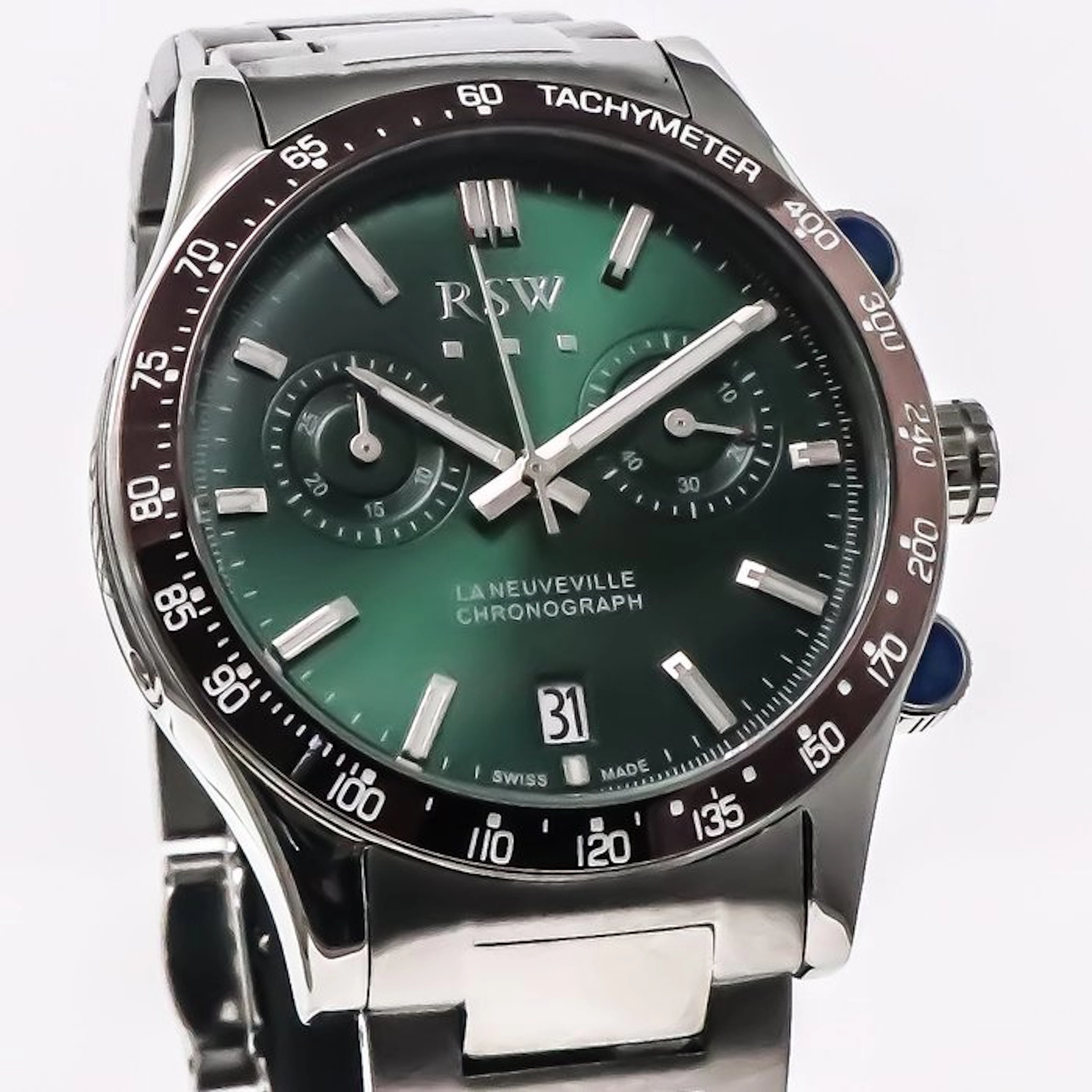 RSW - Swiss Made Chronograph Watch - RSWC130-SS-12 - No...