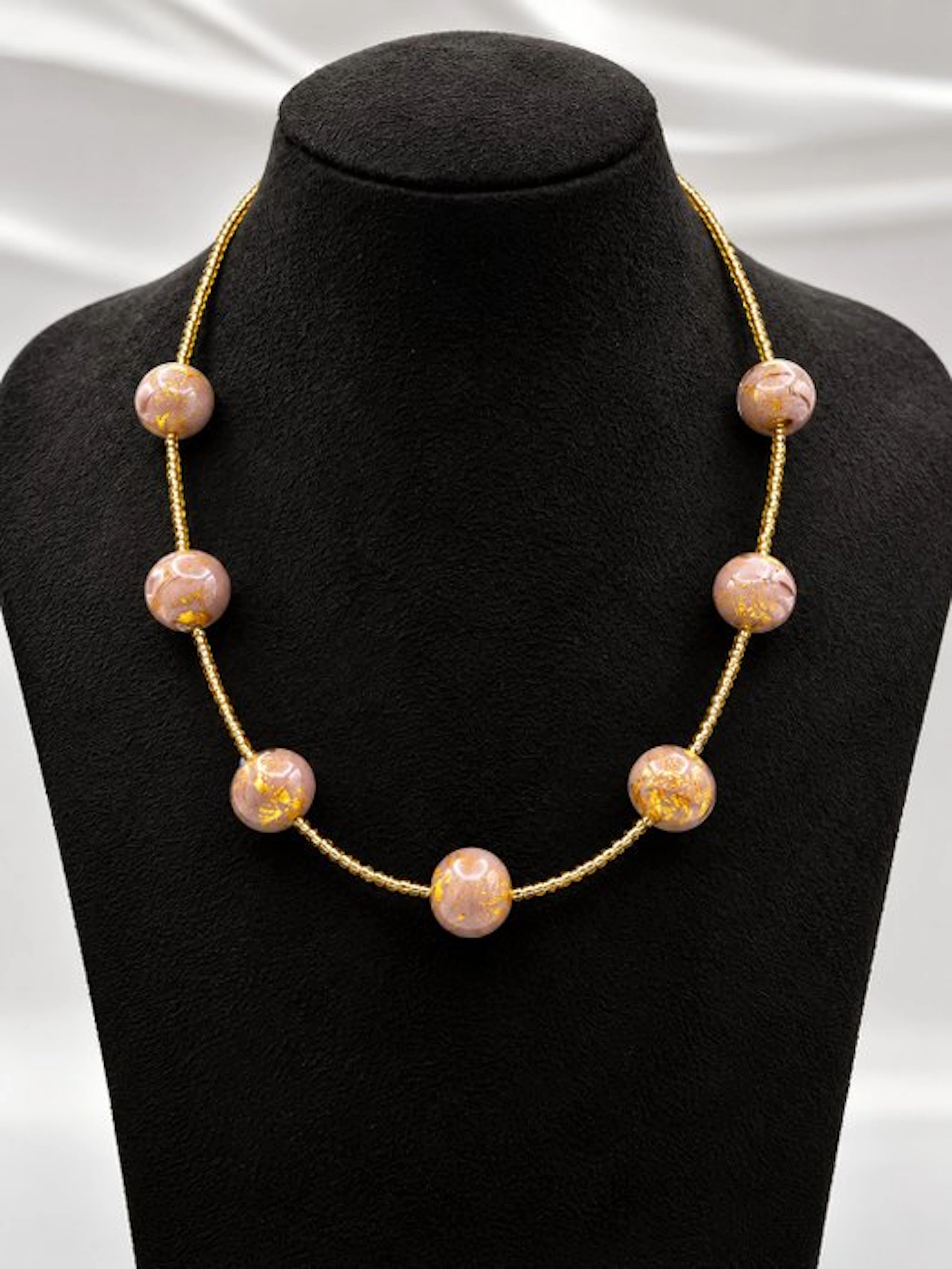 Murano glass - Necklace - 24K gold leaf necklace