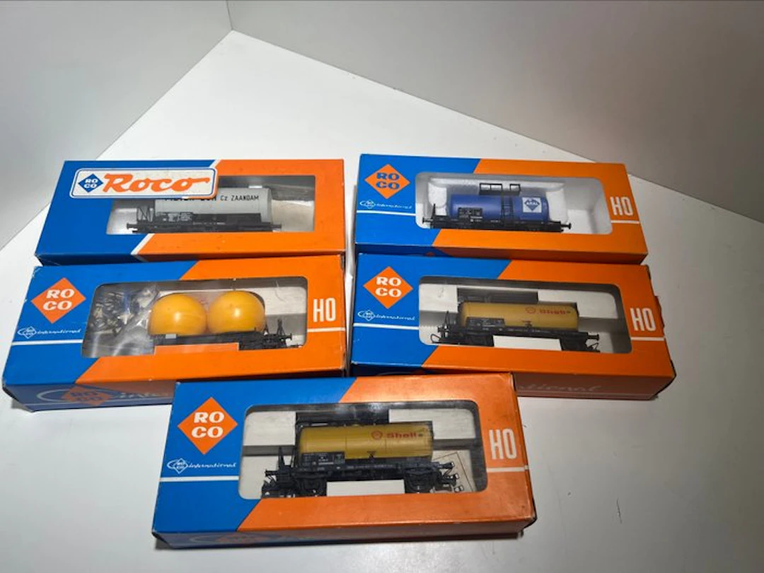 Roco H0 - Model train freight wagon set (5) - DB, NS