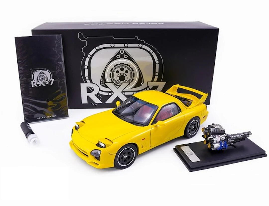 Polar master 1:18 - Model car - Mazda RX-7 Speed - Geel