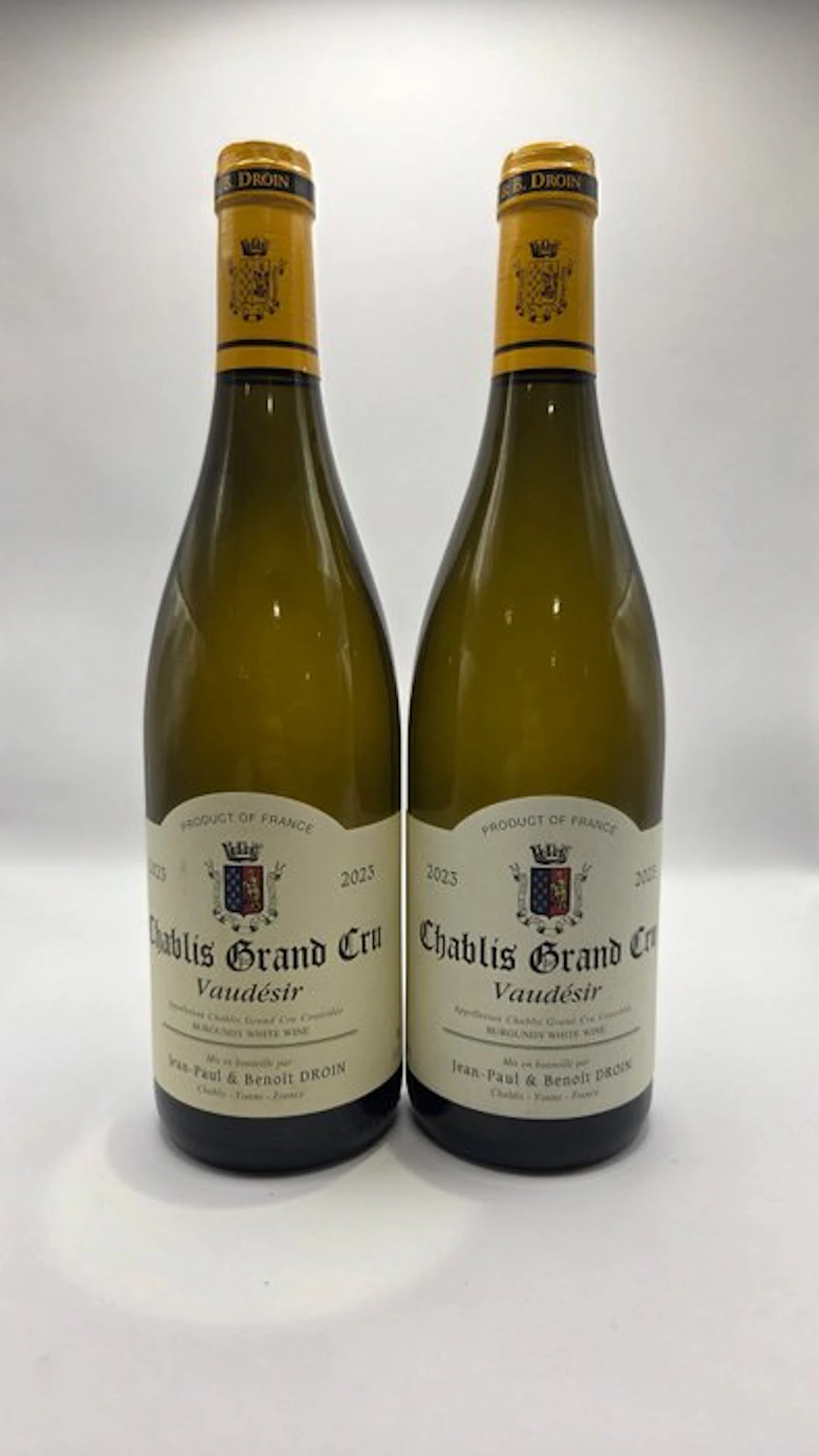 2023 Jean-Paul & Benoit Droin "Vaudésir" - Chablis Grand Cru - 2 Bottles