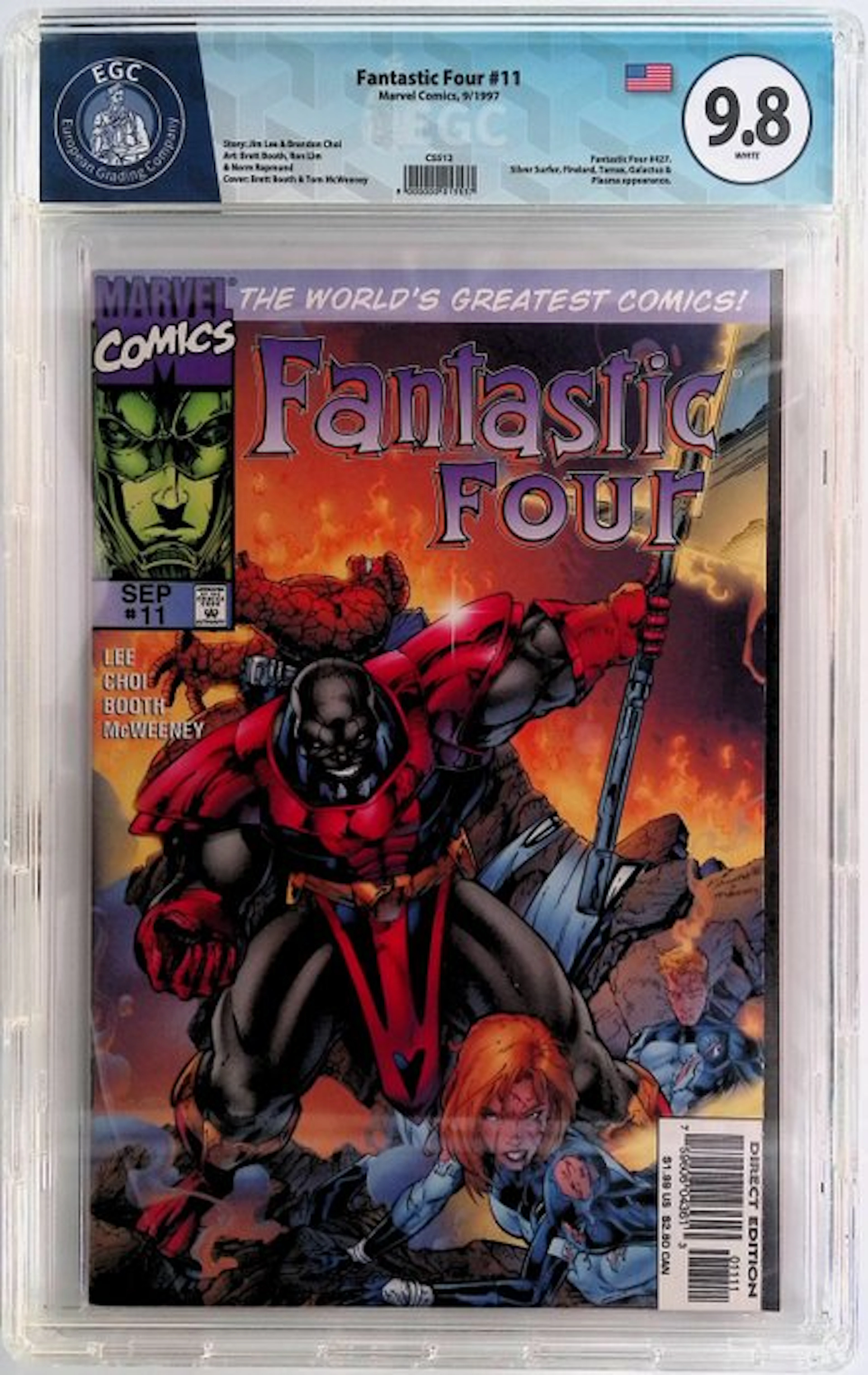 Fantastic Four #11 + #10 - EGC 9.8 - 2 Graded comic - First edition - 1997