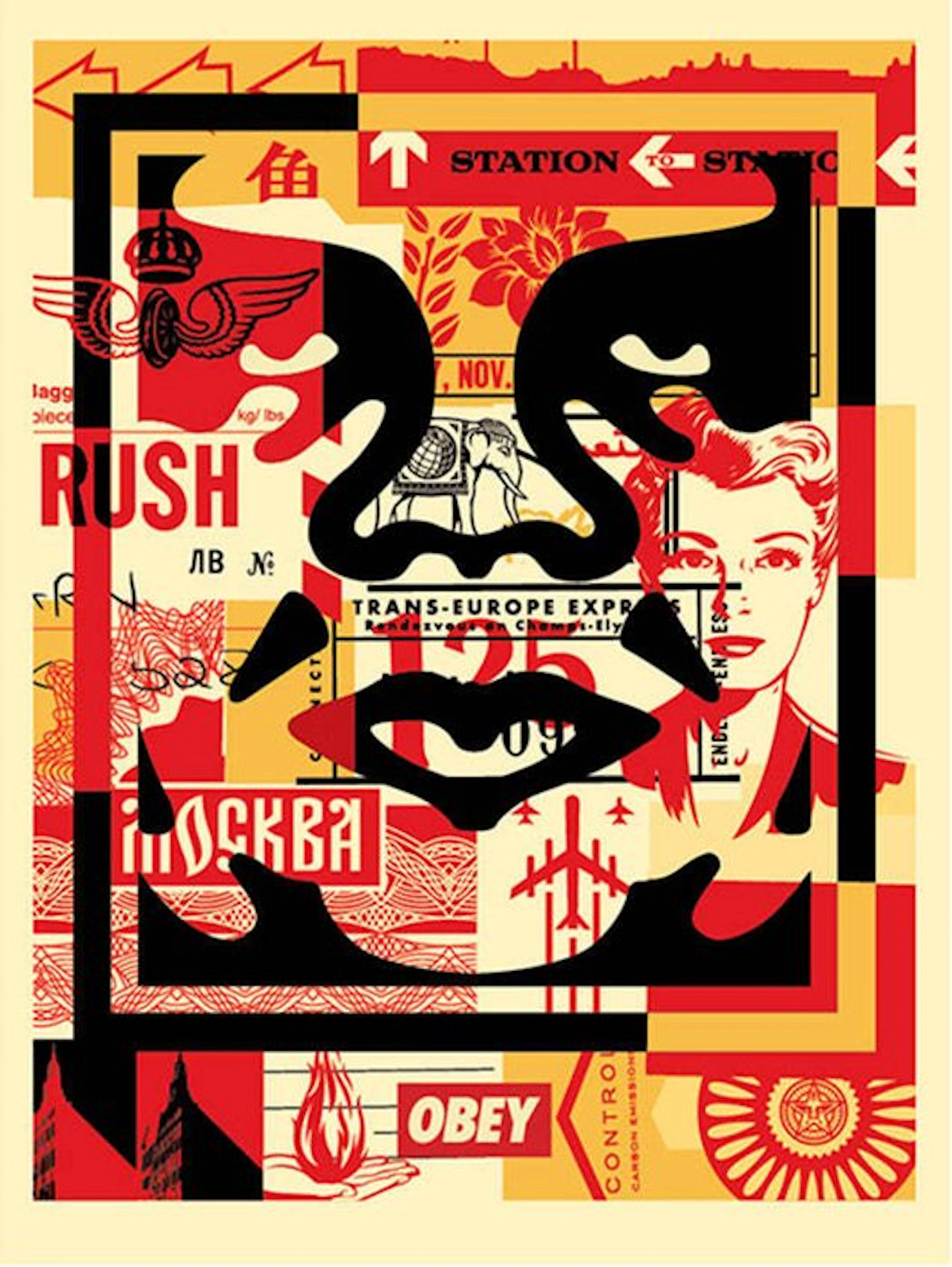 Shepard Fairey (OBEY) - OBEY Icon Collage - Signed Offset...