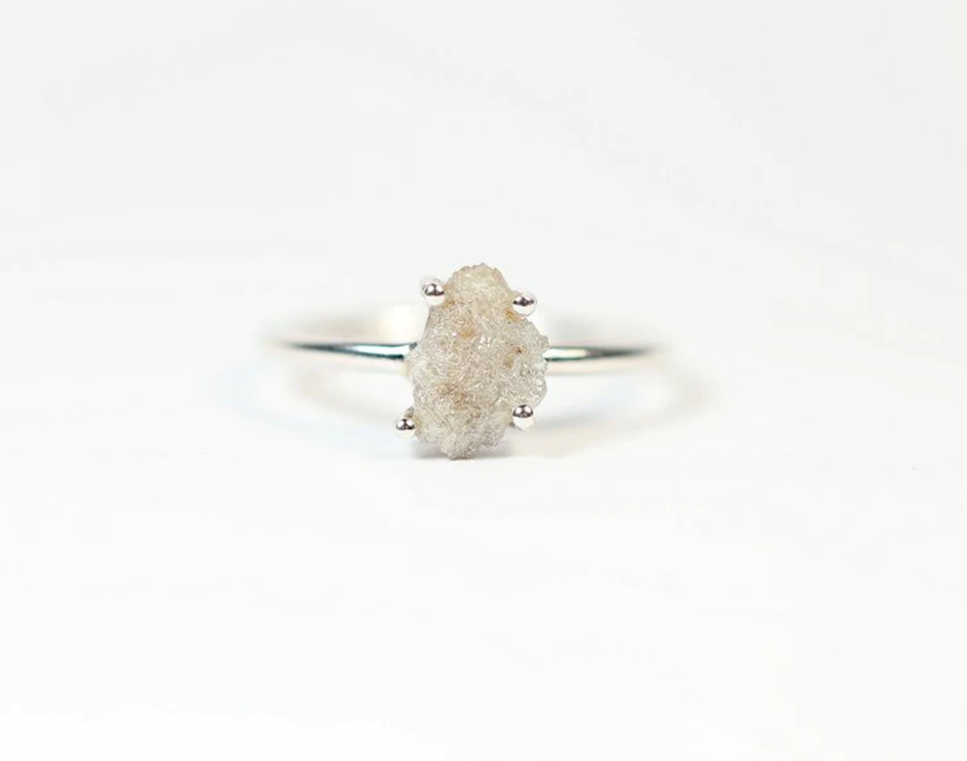 Rough diamond / Ring / new- 1.7 g - (1)
