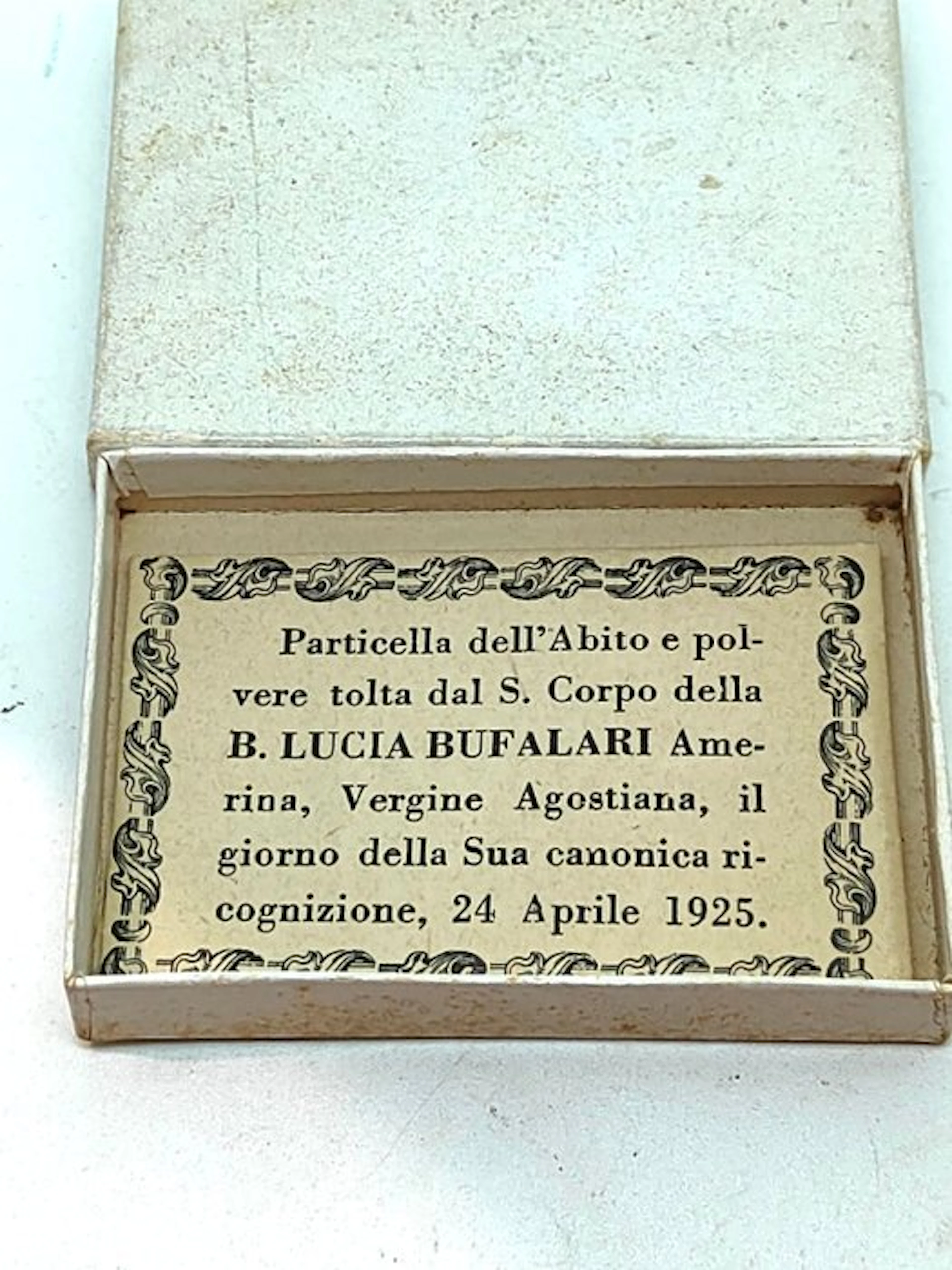 Reliquary - Textile, Paper - 1920-1930 - Beata Lucia Bufalari