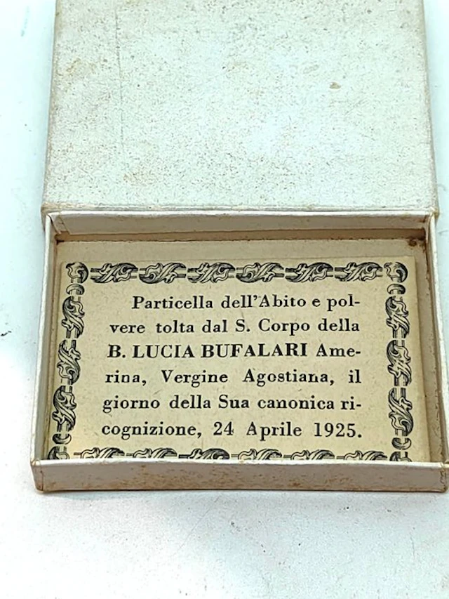 Reliquary - Textile, Paper - 1920-1930 - Beata Lucia Bufalari