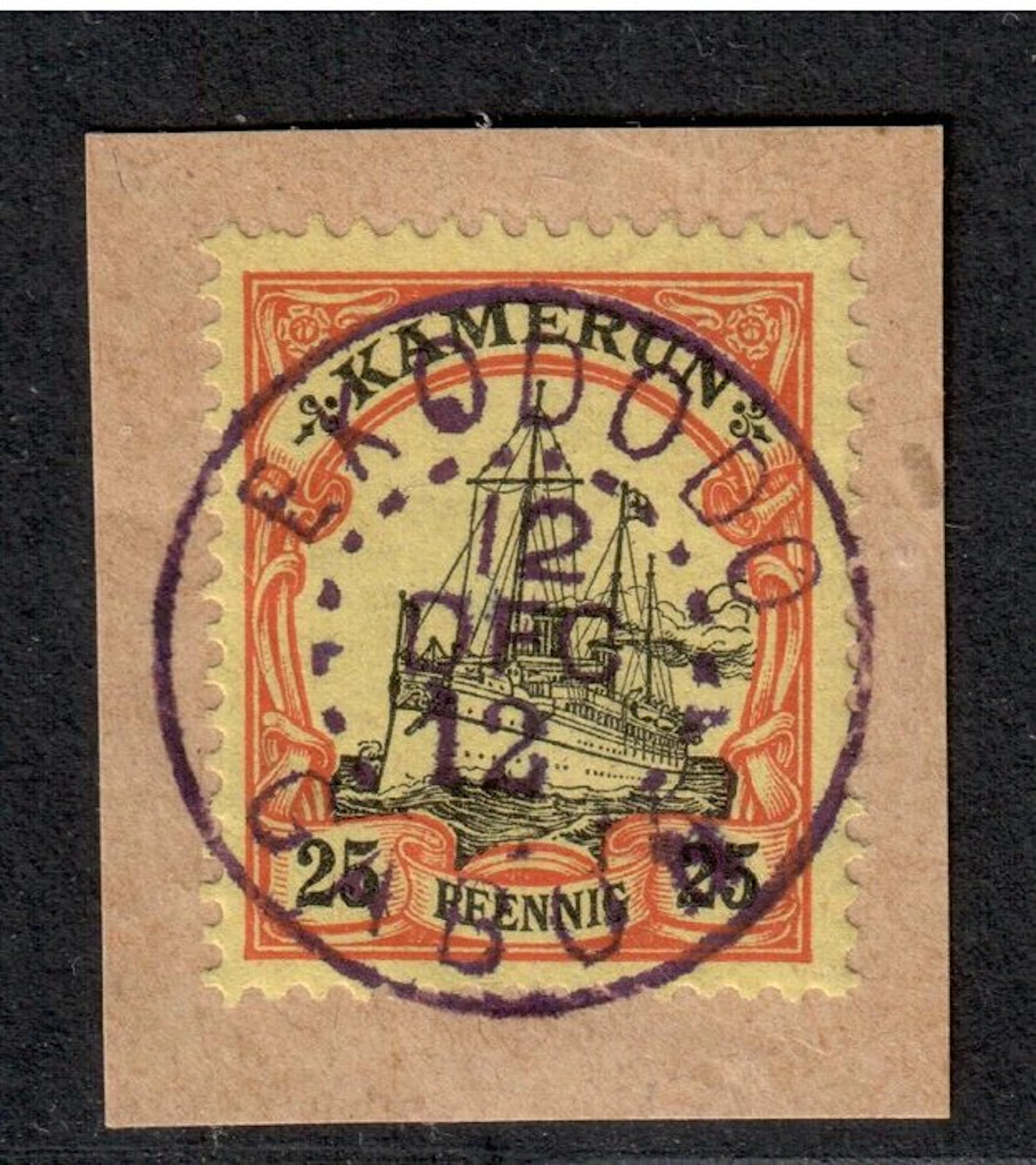 German Colonies - Cameroon 1900 - Cameroon — very rare cancellation EKODODO